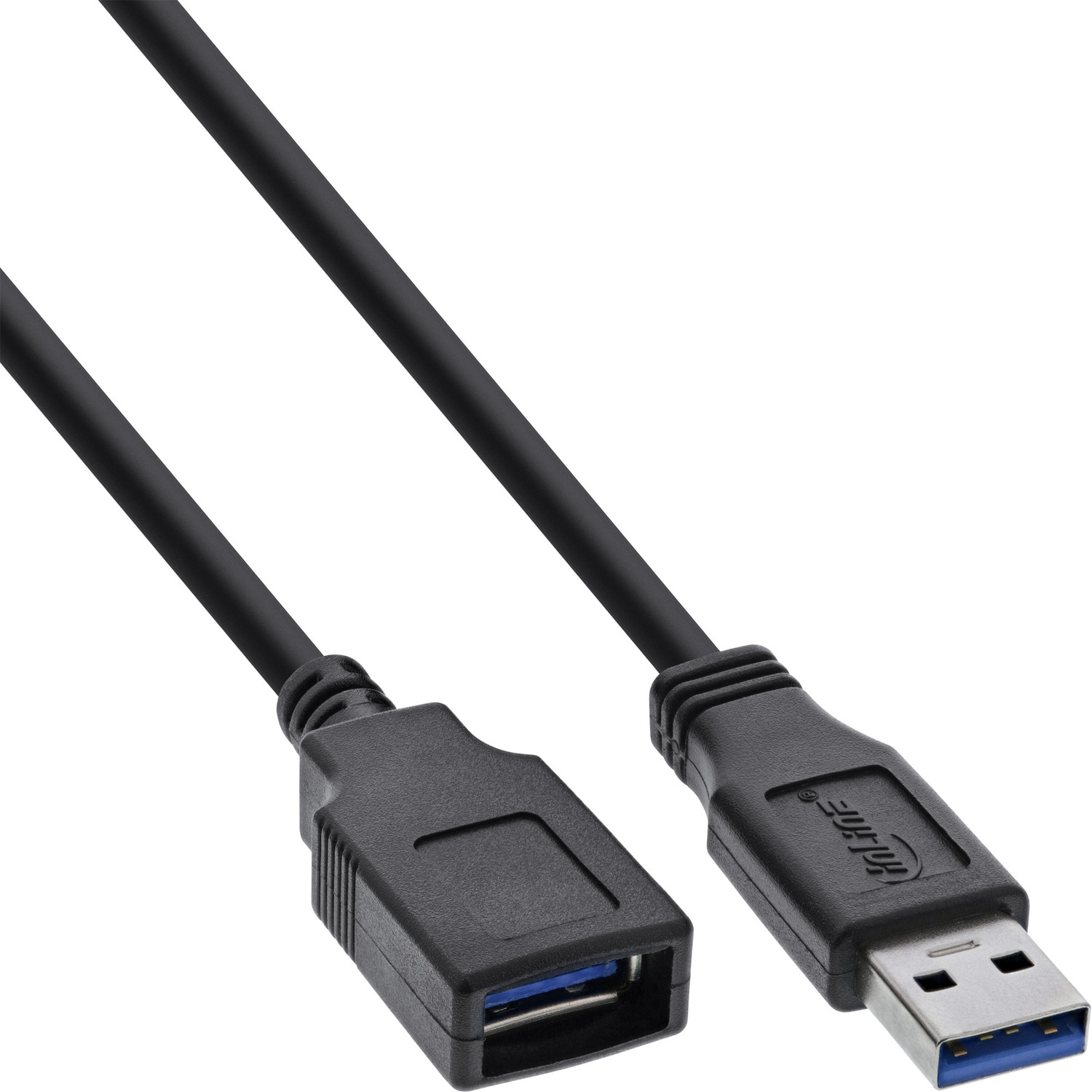 Kabel Stecker Verlängerung, InLine® / USB USB-A USB schwarz, Buchse, INLINE 3.2