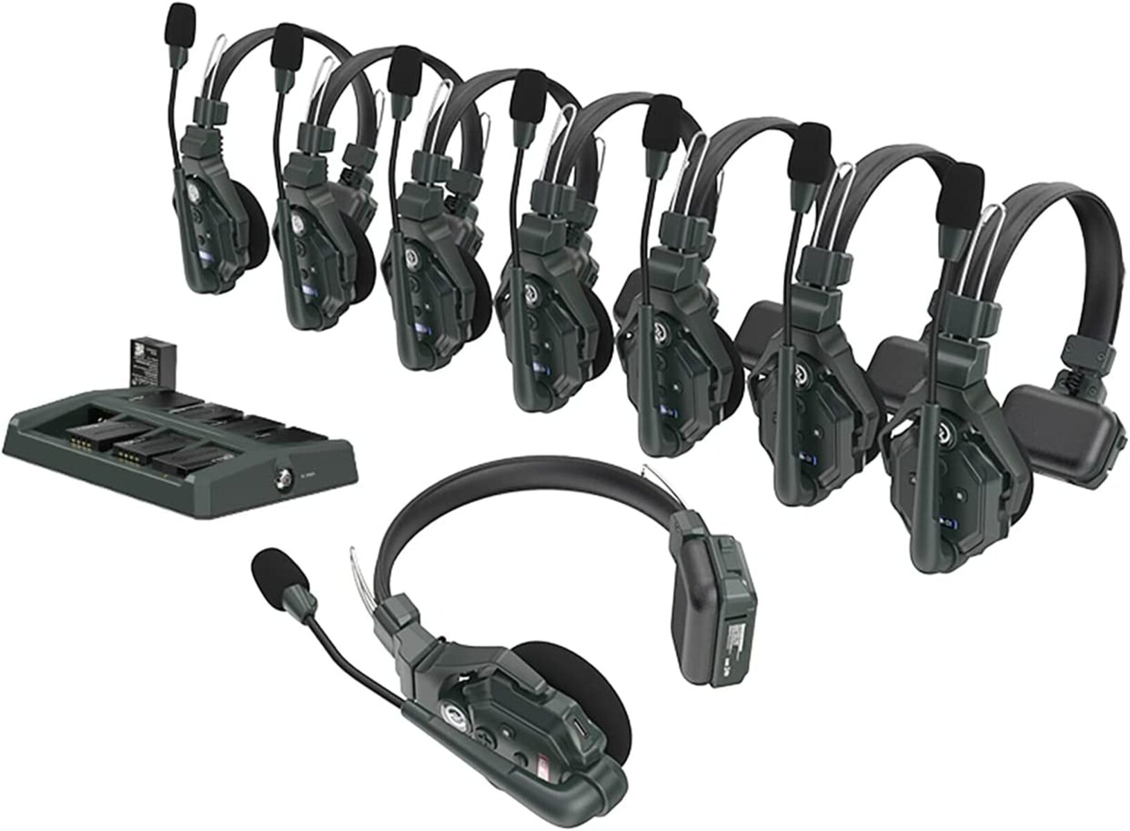 HOLLYLAND Solidcom - Schwarz 8S Full Mono-Headset Over-ear Duplex C1 Wireless Intercom System,