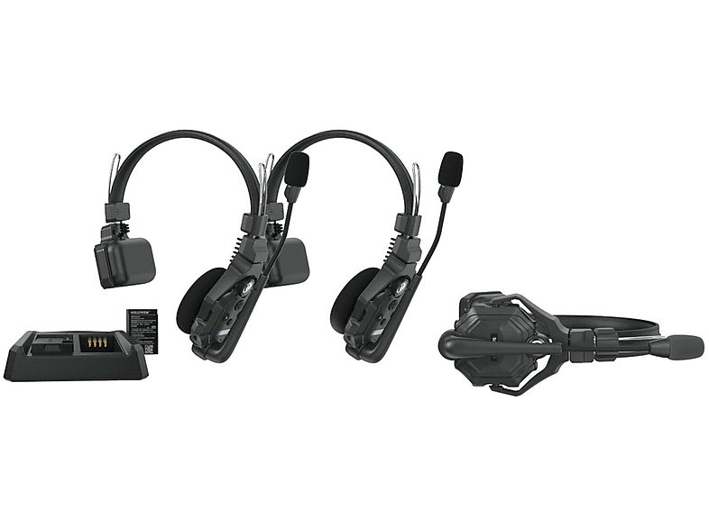HOLLYLAND Solidcom C1 - 3S Full Duplex Wireless Intercom System, Over-ear Mono-Headset Schwarz