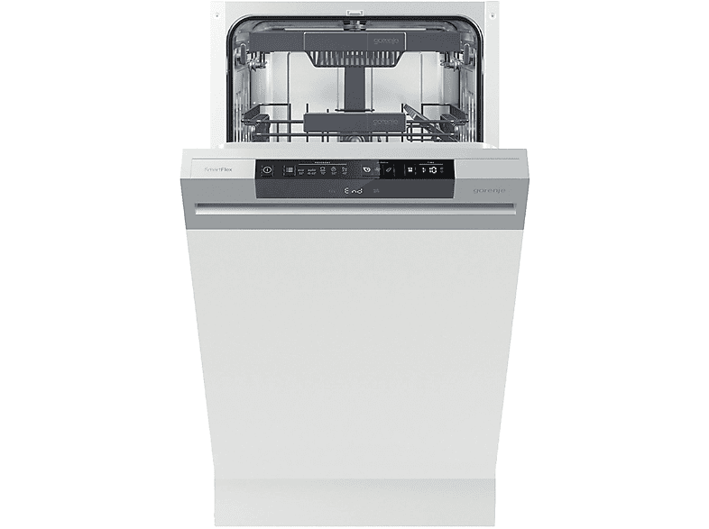 GORENJE GI 561 D 10 S 1 Geschirrspüler (teilintegrierbar (Besteckkorb + Besteckschublade, 448 mm breit, 45 dB (A), D)