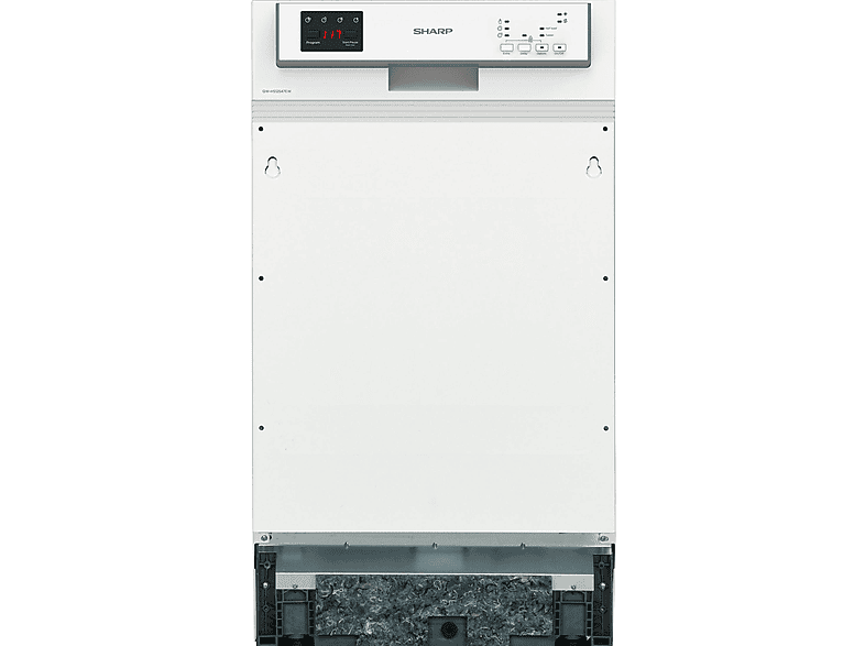 SHARP QW-HS12S47EW-DE Geschirrspüler (teilintegrierbar (Besteckkorb, 448 mm breit, 47 dB (A), E)