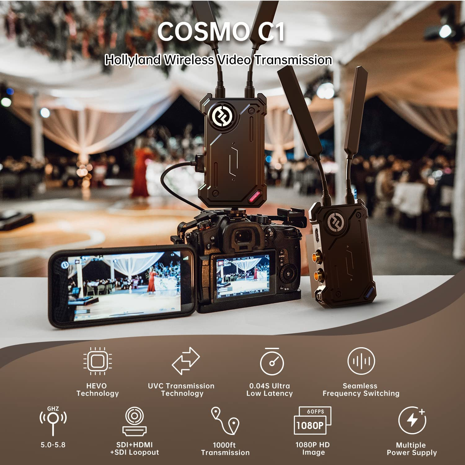 HOLLYLAND COSMO C1 Drahtloses Videoübertragungs