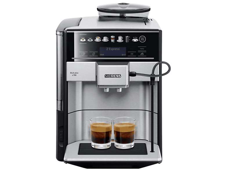 Kaffeevollautomat SIEMENS Edelstahl/Schwarz S PLUS EQ.6 700 657503 TE DE