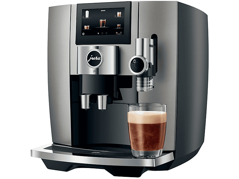 JURA 15471 J8 MIDNIGHT SILVER Kaffeevollautomat Midnight Silver