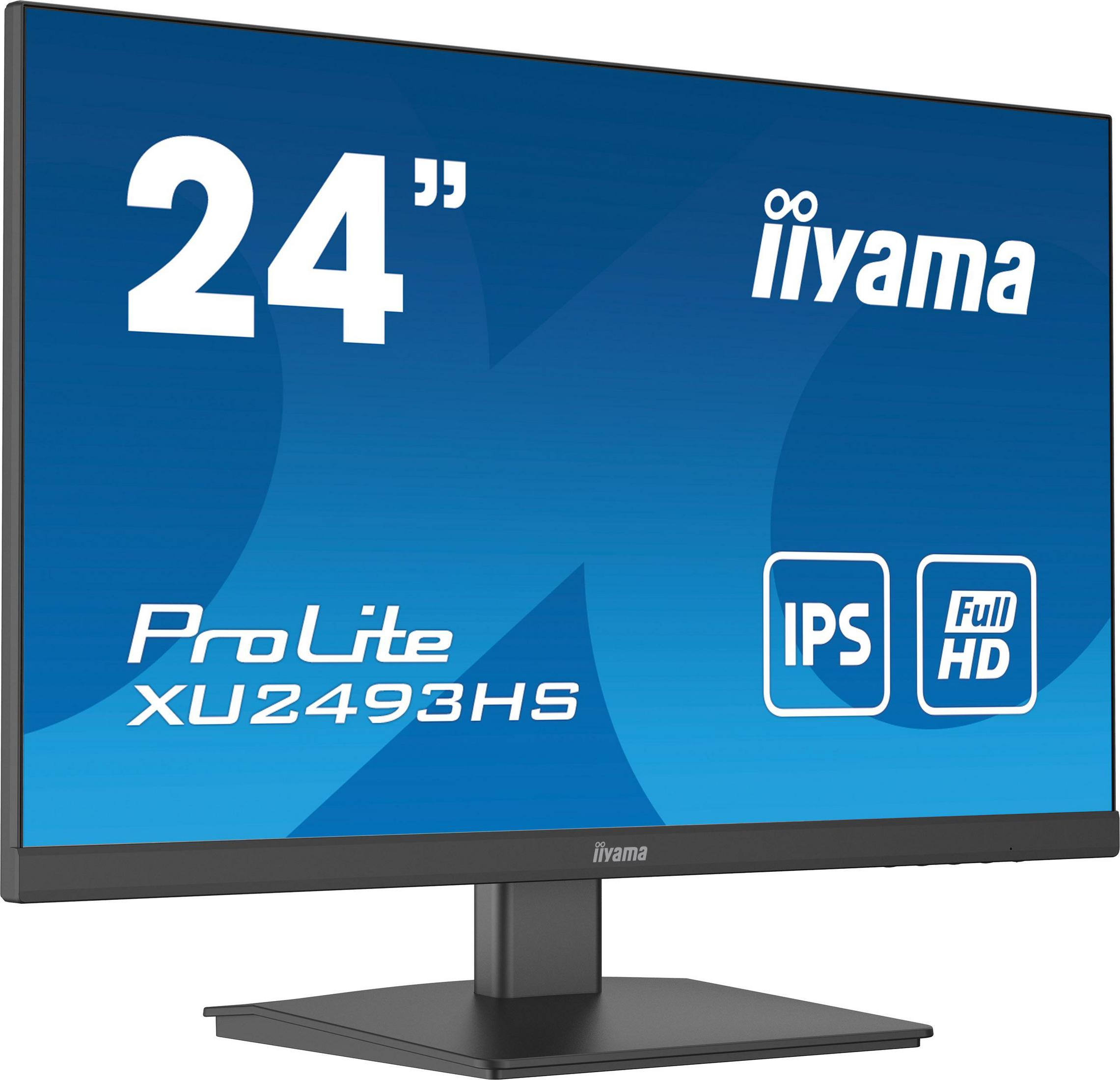 Monitor iiyama ProLite de 24 pulgadas, Full HD, panel IPS, marco negro.