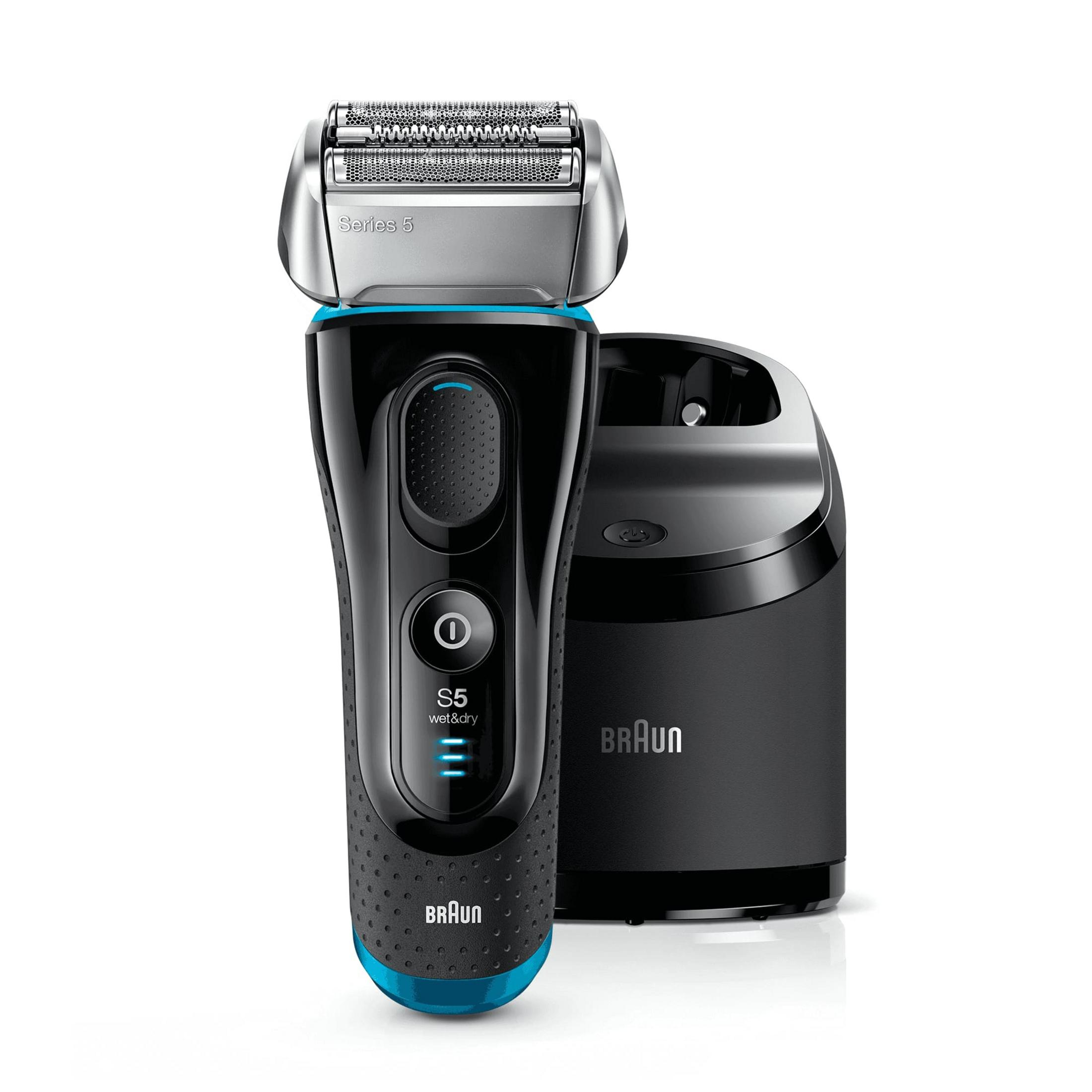 BRAUN SERIES (Comfort Flex Schwarz/Blau Rasierer 5190CC+CCR2 Head) VORTEILSPACK 5