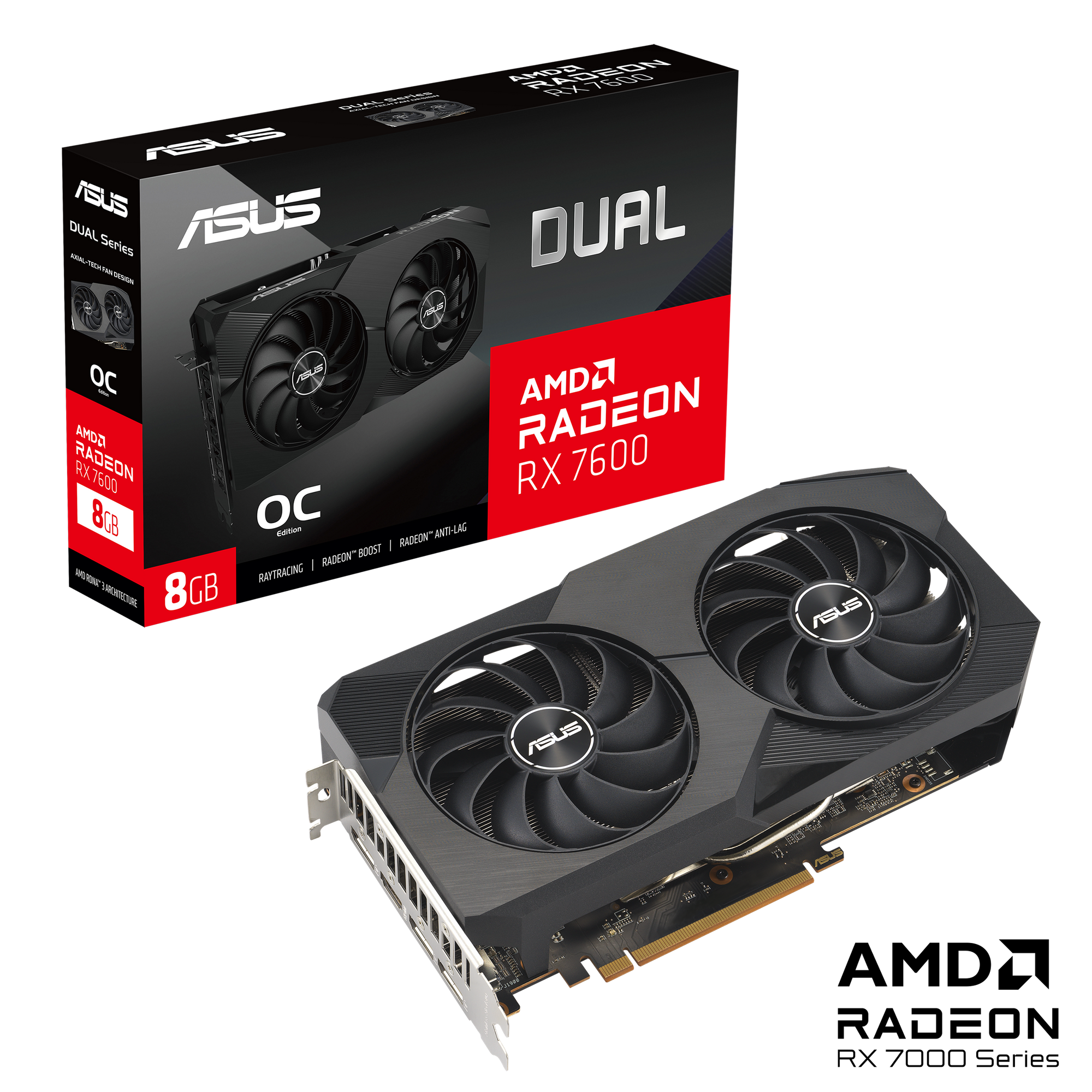 ASUS Dual Radeon (AMD, 7600 OC card) Graphics RX