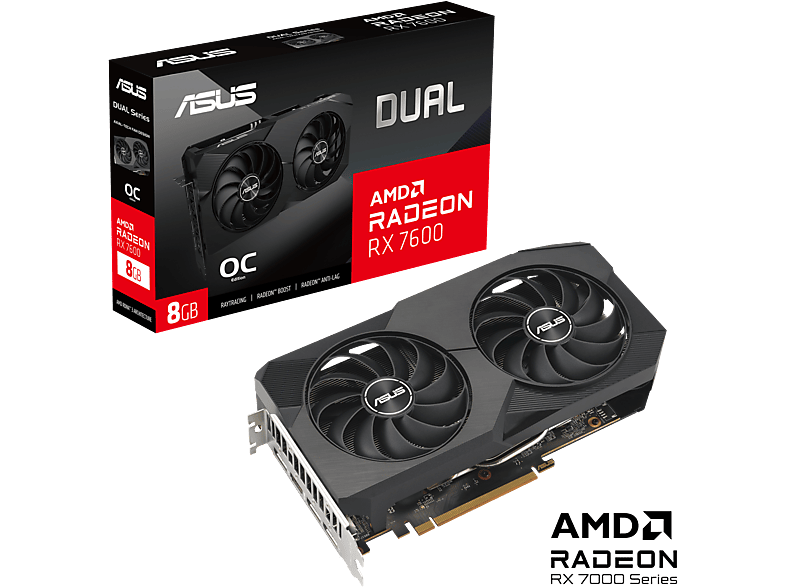 ASUS Dual Radeon RX 7600 OC (AMD, Graphics card)