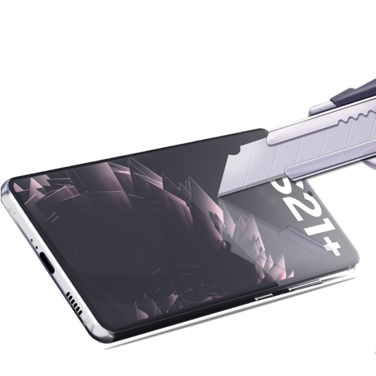WIGENTO 1x Curved Displayschutz Panzer Hart Schutzglas(für Samsung Glas Plus G996B) Folie Galaxy S21
