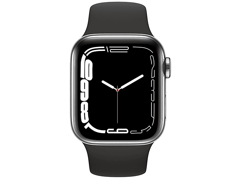 SYNTEK Smart Uhr schwarz Bluetooth Anruf Drehknopf Uhr Smartwatch Kunststoff Silikon, Schwarz