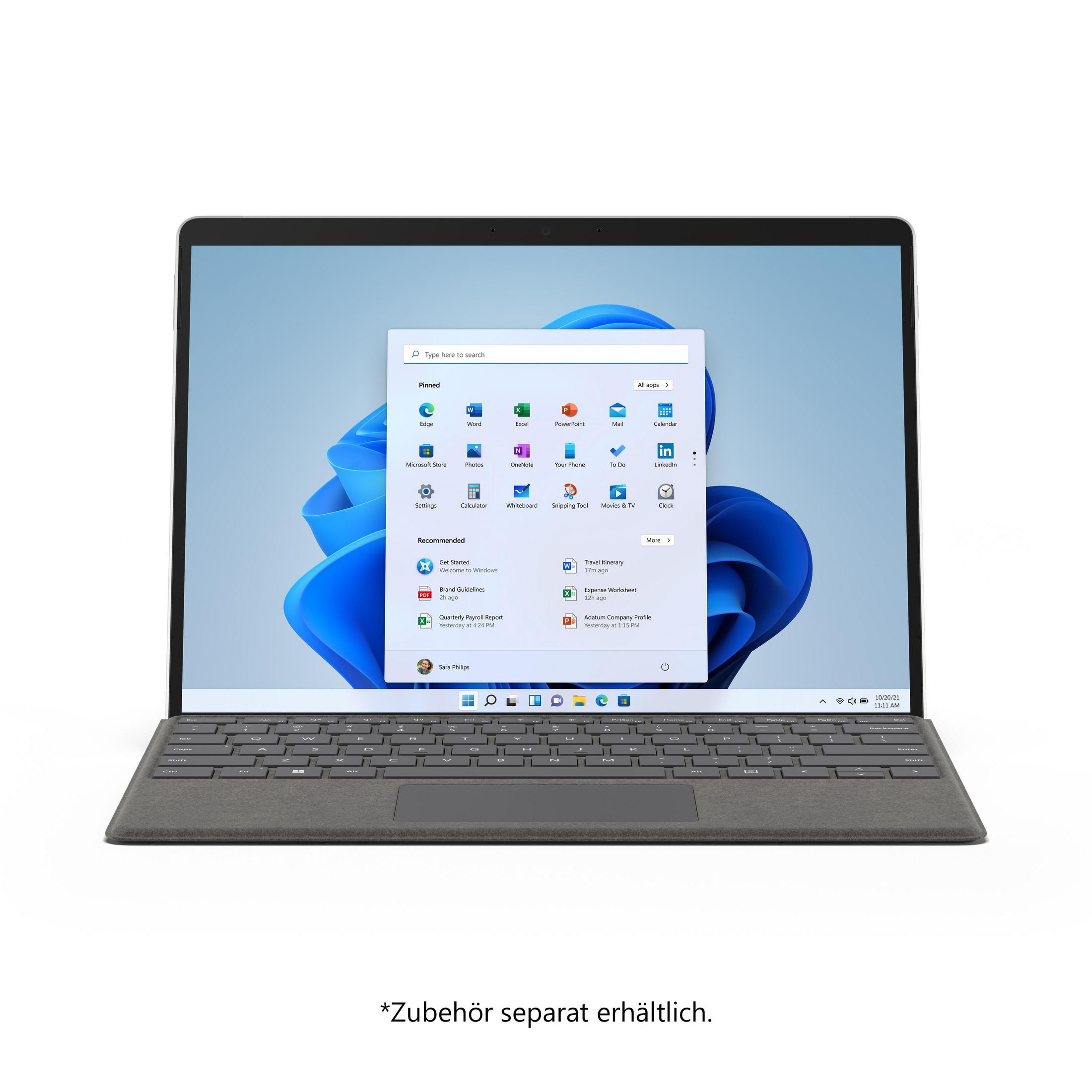 Ein Laptop mit Windows 11-Oberfläche auf dem Bildschirm.