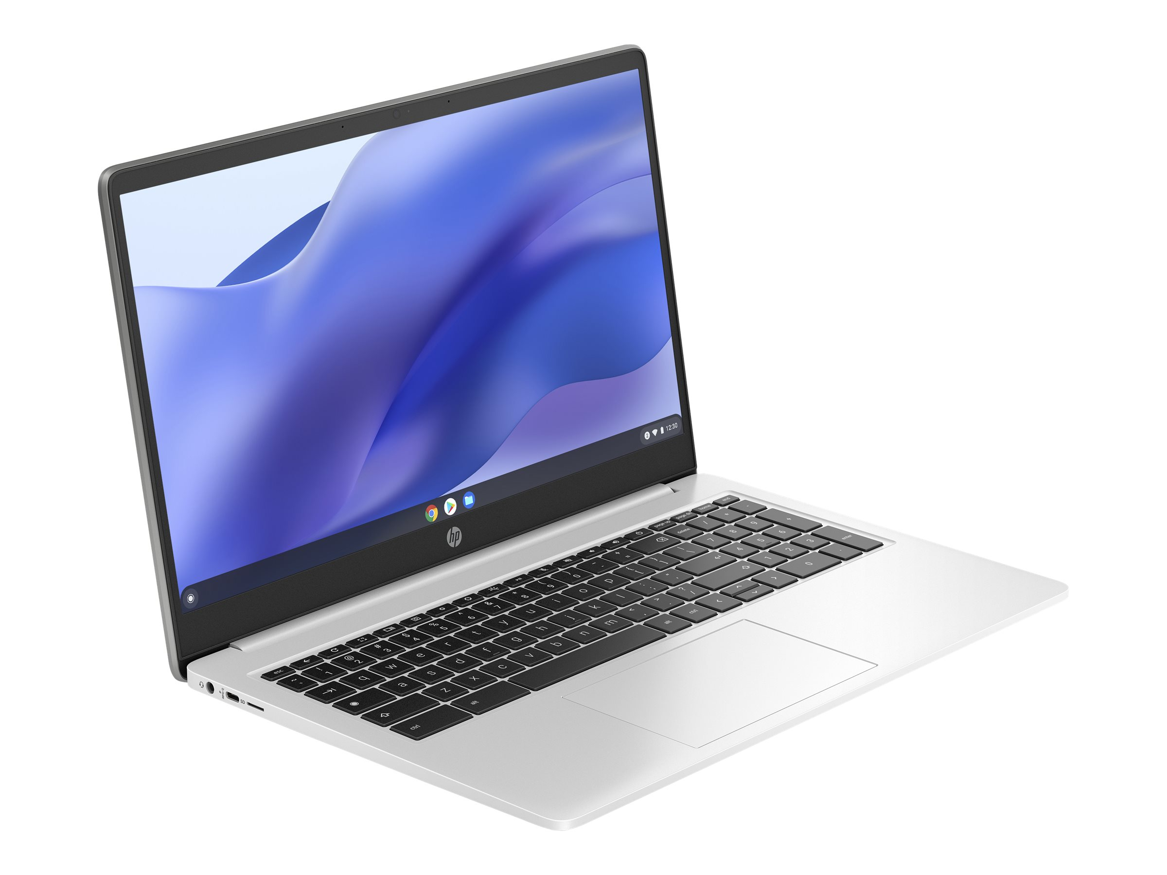 HP 7Q7Q6EA, Notebook mit Celeron® SSD, 8 128 GB 15 RAM, Intel, Zoll Display, Black Prozessor, GB Intel®