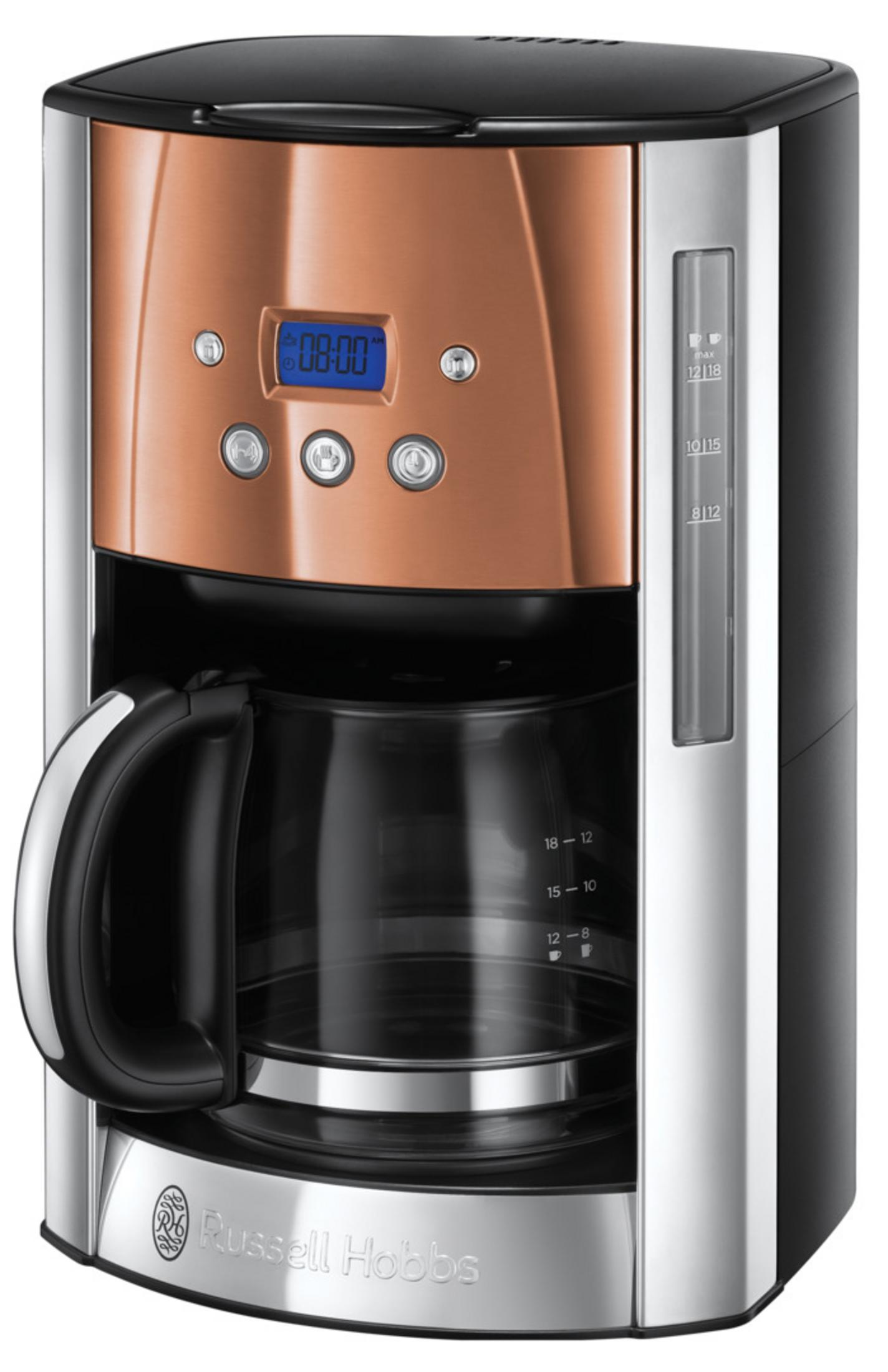 Kaffeemaschine RUSSELL Edelstahl/Kupfer/Schwarz LUNA ACCENTS 24320-56 HOBBS COPPER