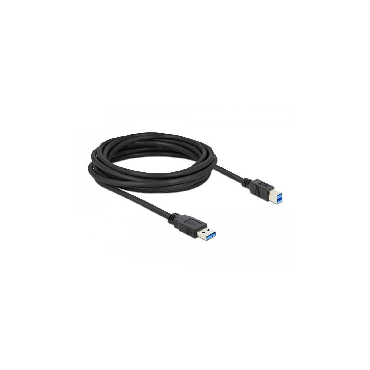 DELOCK DELOCK Kabel USB 3.0 Zubehör & USB Schwarz Typ-B Kabel, & Typ-A<gt/> 5,0m Peripheriegeräte