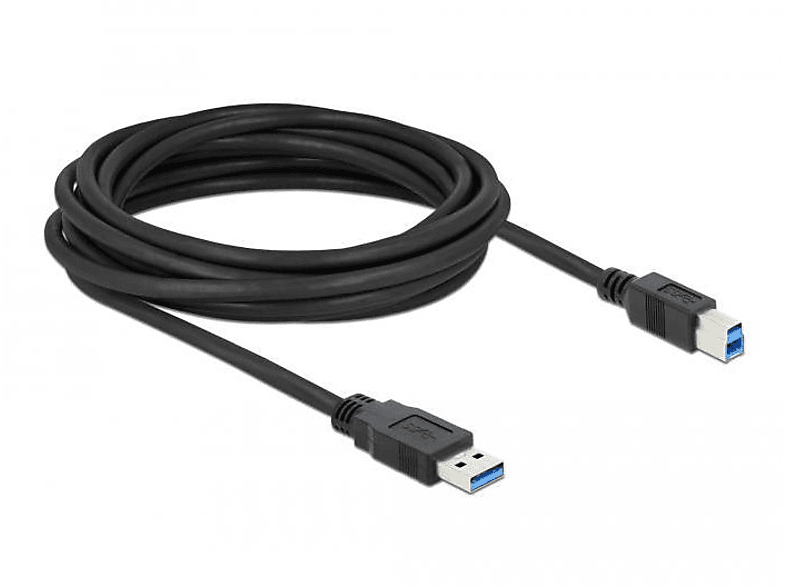 DELOCK DELOCK Kabel & Kabel, & Schwarz Zubehör 3.0 Peripheriegeräte Typ-A<gt/> USB 5,0m USB Typ-B