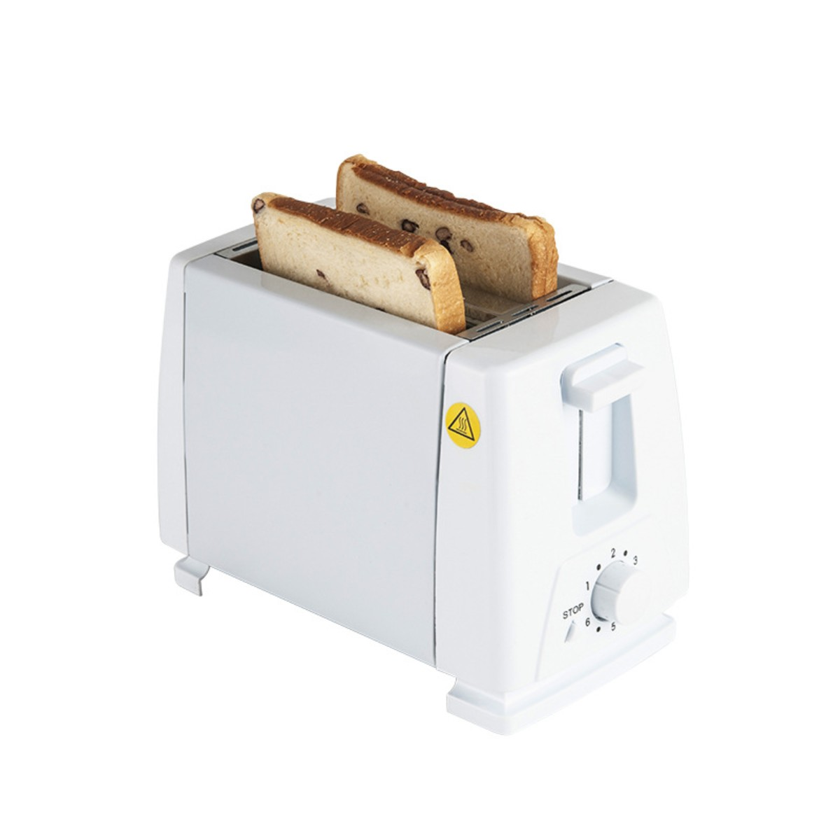 SYNTEK Maschine Frühstück Toaster Watt, (750 Brot 2) Toaster Maschine Weiß Schlitze: Toaster weißer Treiber Sandwich