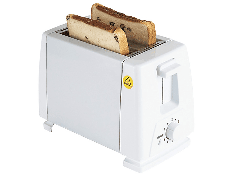 SYNTEK Brot Maschine weißer Toaster (750 Treiber Schlitze: 2) Toaster Toaster Sandwich Watt, Weiß Maschine Frühstück