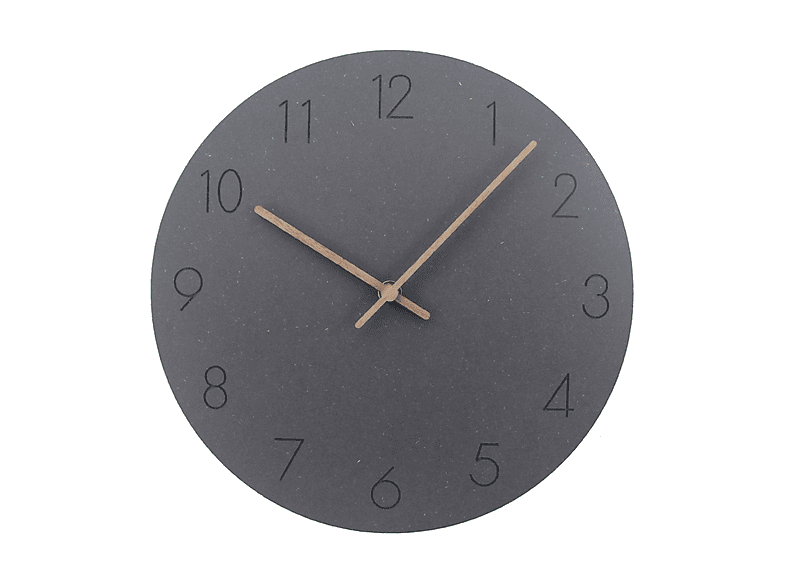SYNTEK Uhr minimalistische Wanduhr aus Holz schwarz kreativ Wohnzimmer stumm Wanduhr hängen Uhren