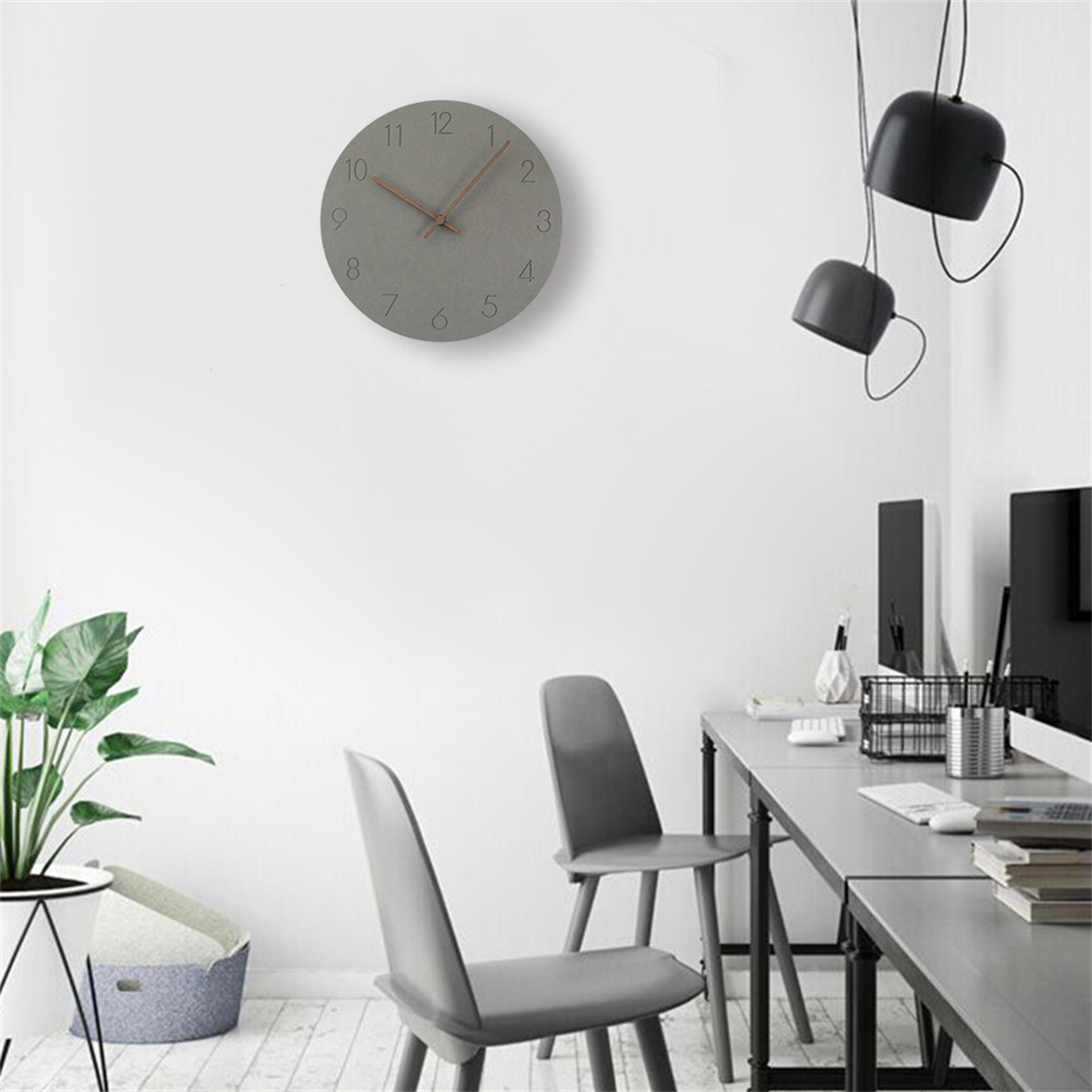 Uhren Wanduhr minimalistische Holz braun kreativ stumm hängen Wanduhr Wohnzimmer aus SYNTEK Uhr