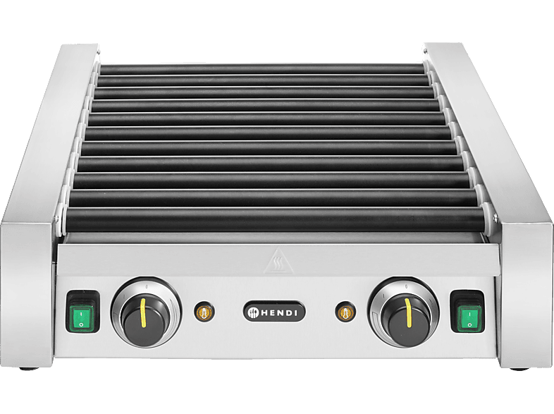 HENDI Rollengrill - 2 Zonen 11 Rollen, 230V/1180W, 520x4 Grillplatte ...