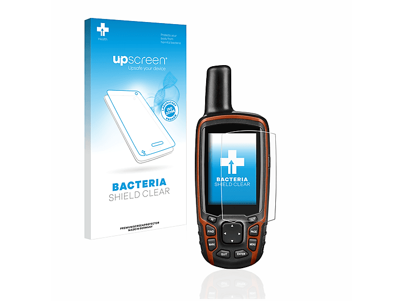 UPSCREEN antibakteriell klare Schutzfolie(für 64s) Garmin GPSMAP