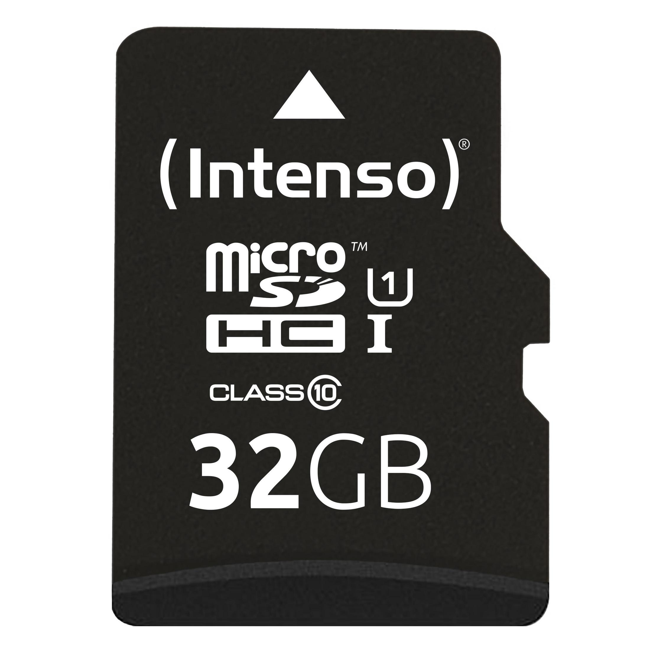 Speicherkarte, GB, INTENSO 32GB Micro-SD SDHC 45 MicroSD 32 MB/s Premium, Card UHS-I