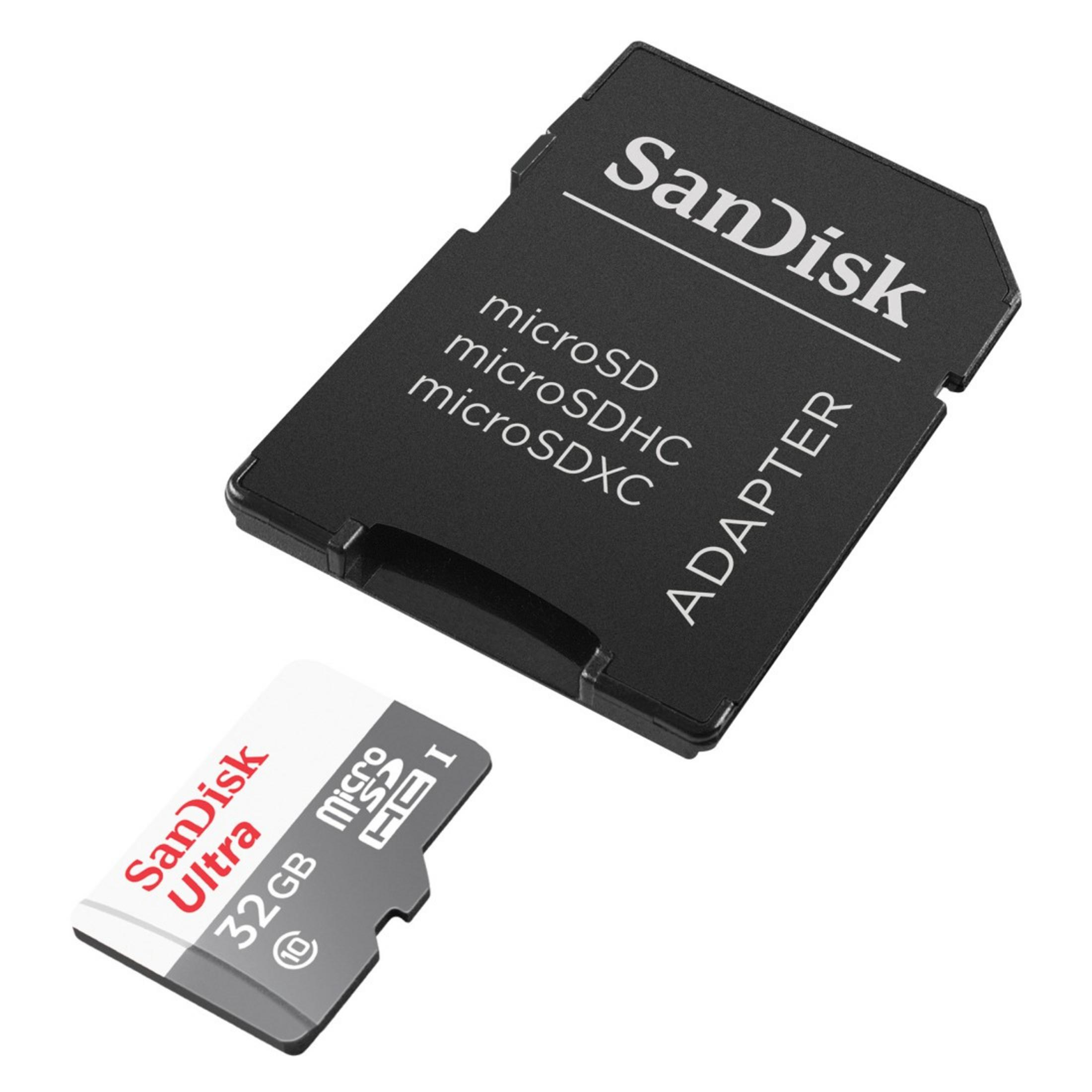 SANDISK Speicherkarte, Micro-SD GB CL10, ULTRA 32GB SDSQUNR-032G-GN6TA 32