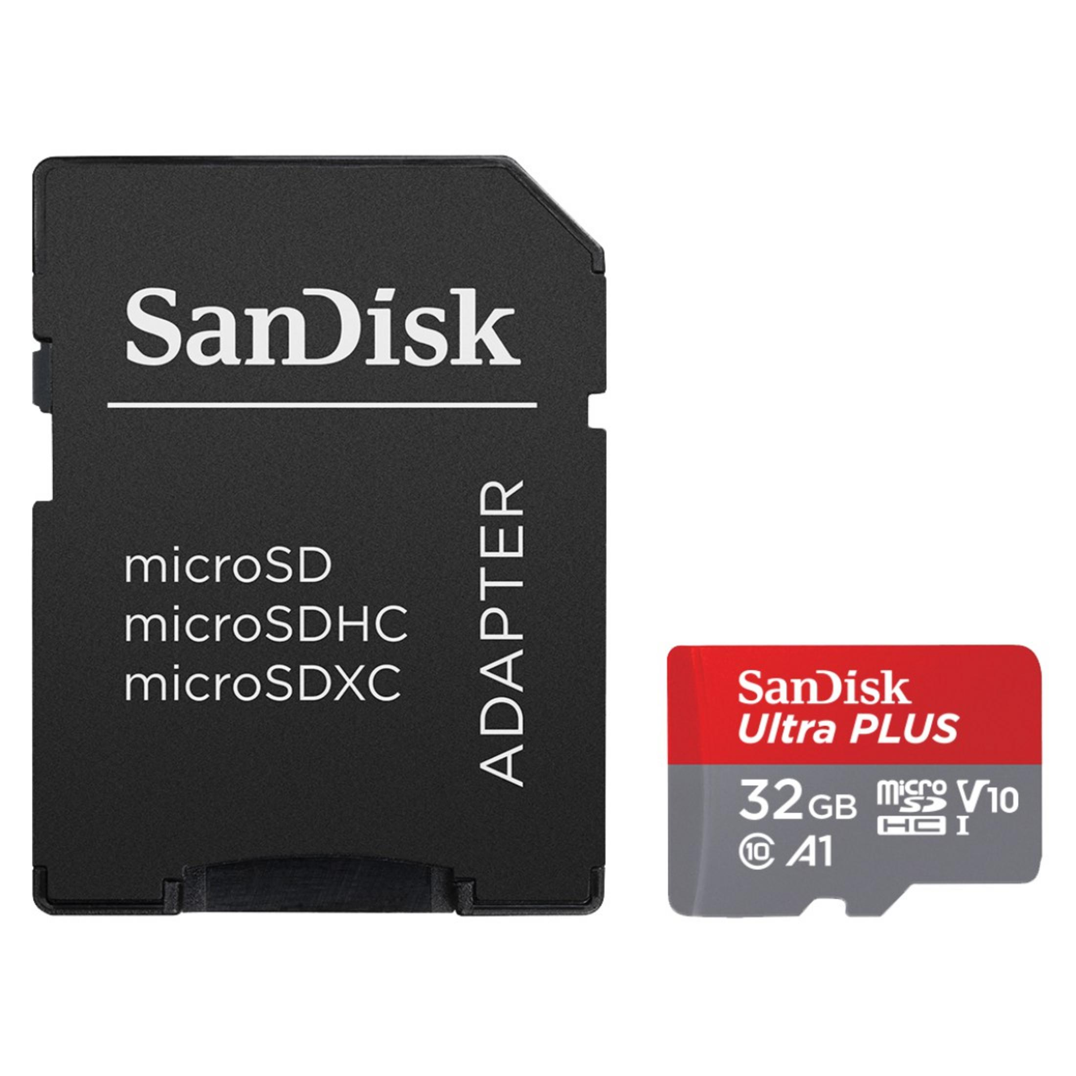SDSQUB3-032G-GN6MA SANDISK MSDHC Speicherkarte, ULTRA MB/s GB, PLUS 32 Micro-SDHC 130 32GB,