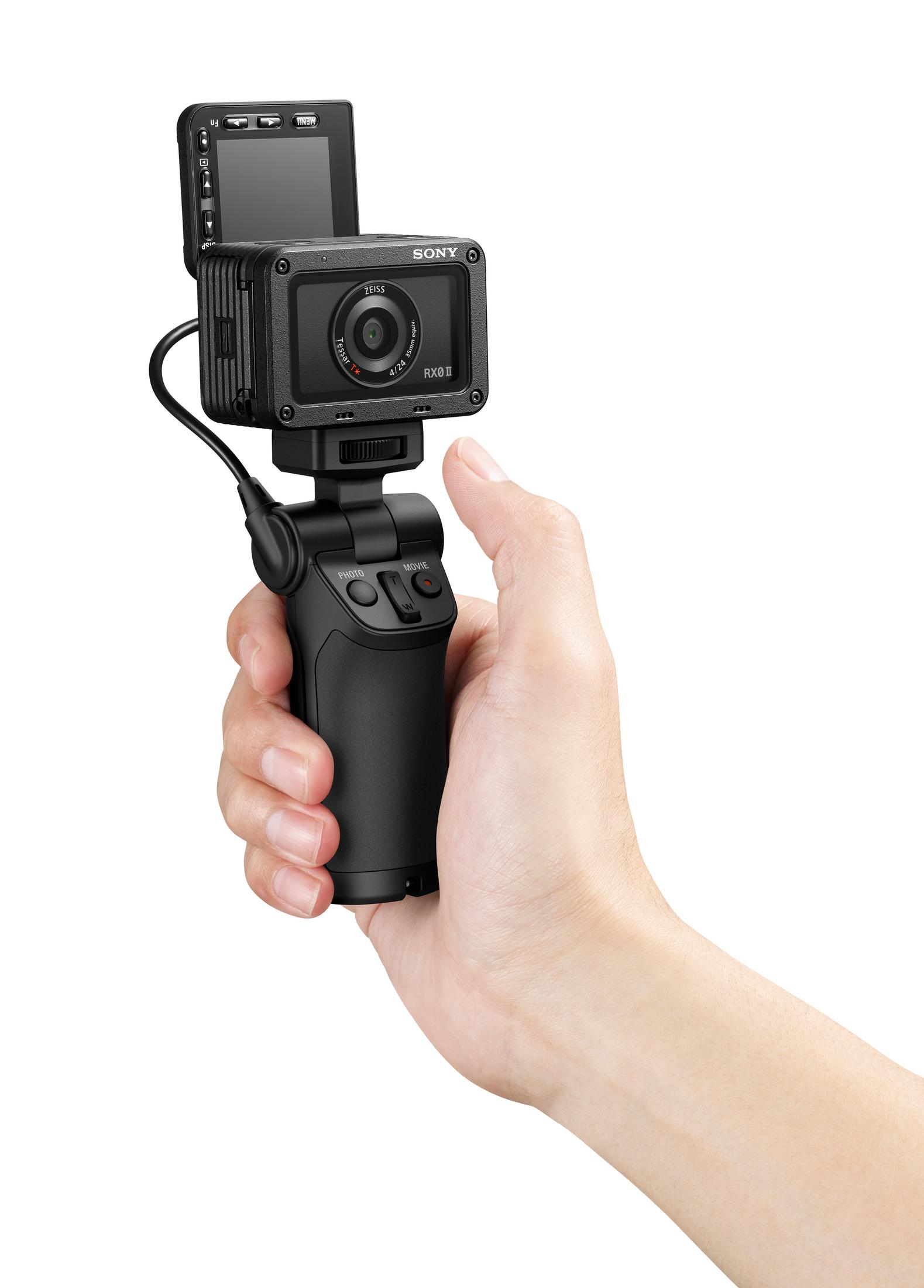 Digitalkamera SONY GRIP Schwarz, TFT-LC, DSC-RX + 0 SHOOTING VCT-SGR1 Zoom, opt. M2 WLAN- Nein