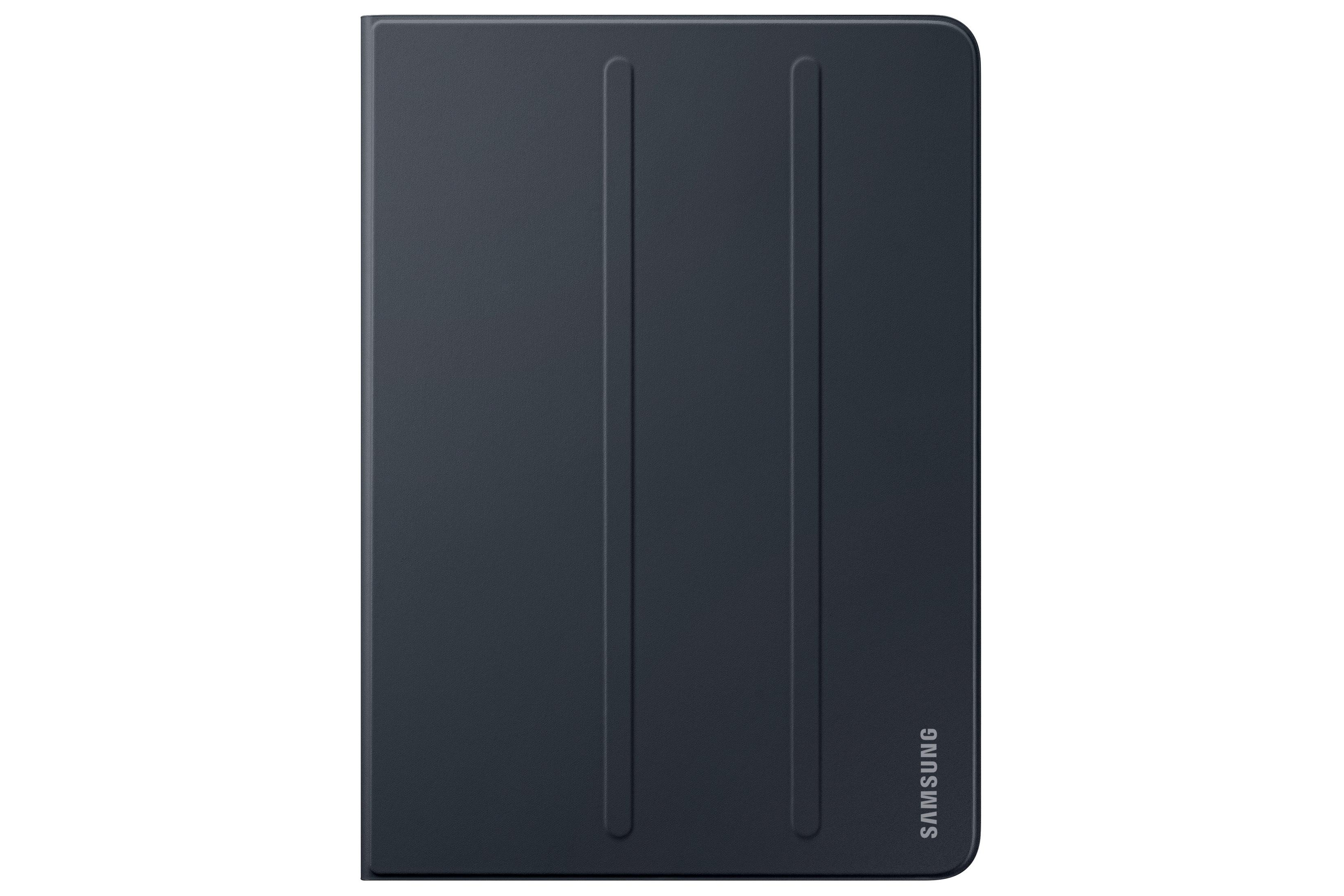 Dunkelblaue Samsung Tablet-Hülle mit vertikalen Linien.