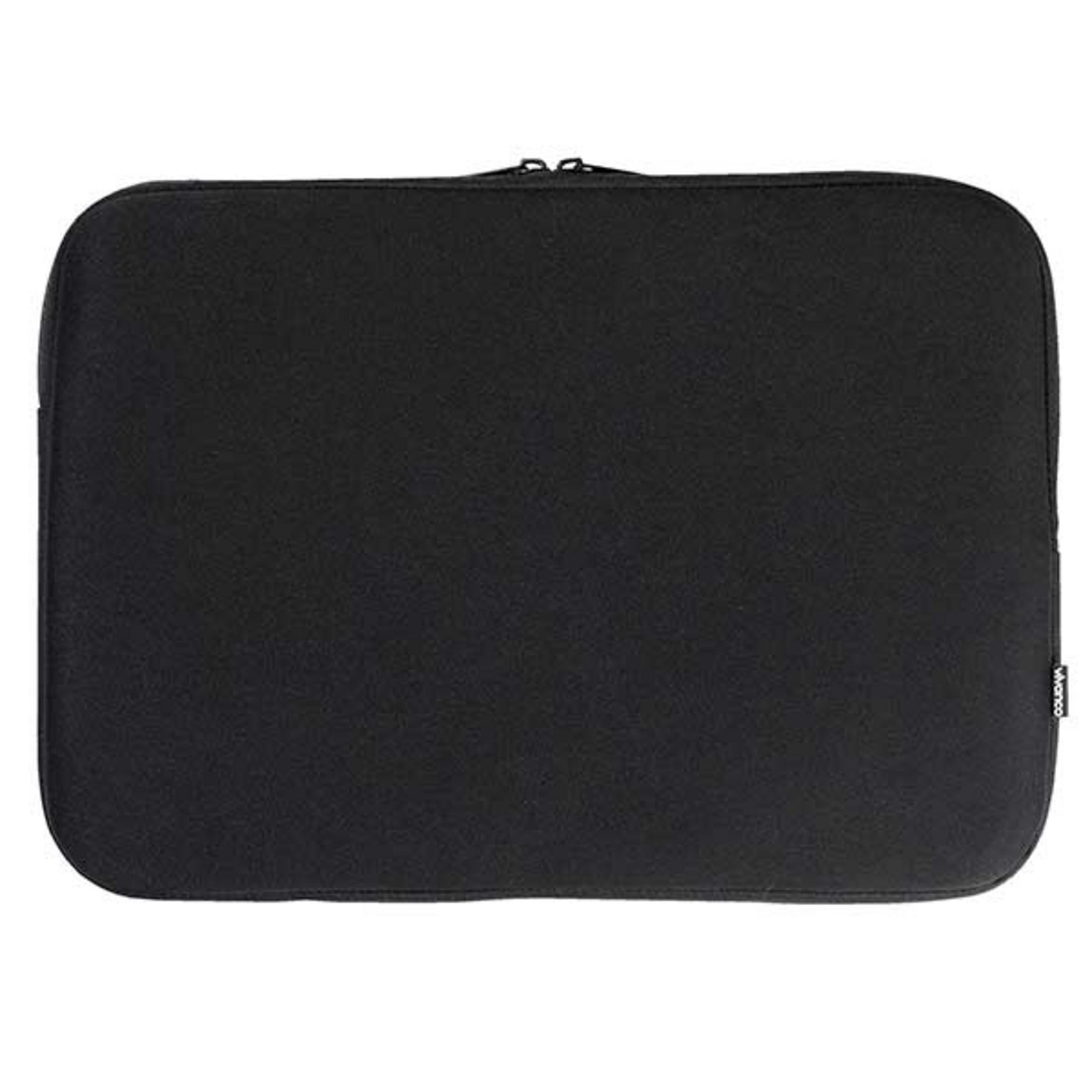 VIVANCO 37502 Notebooktasche Sleeve Universal für Textil, Schwarz