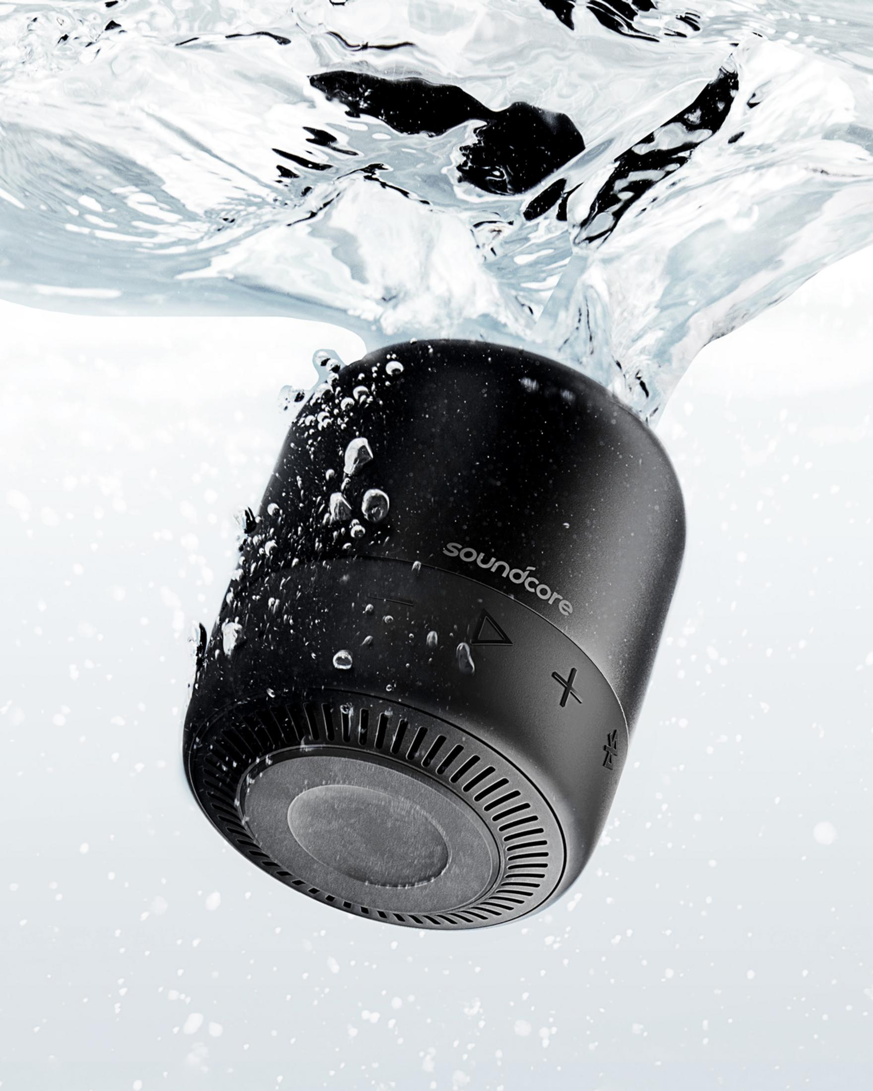 ANKER SOUNDCORE Schwarz, Wasserfest 2 Lautsprecher, MINI BLACK Bluetooth