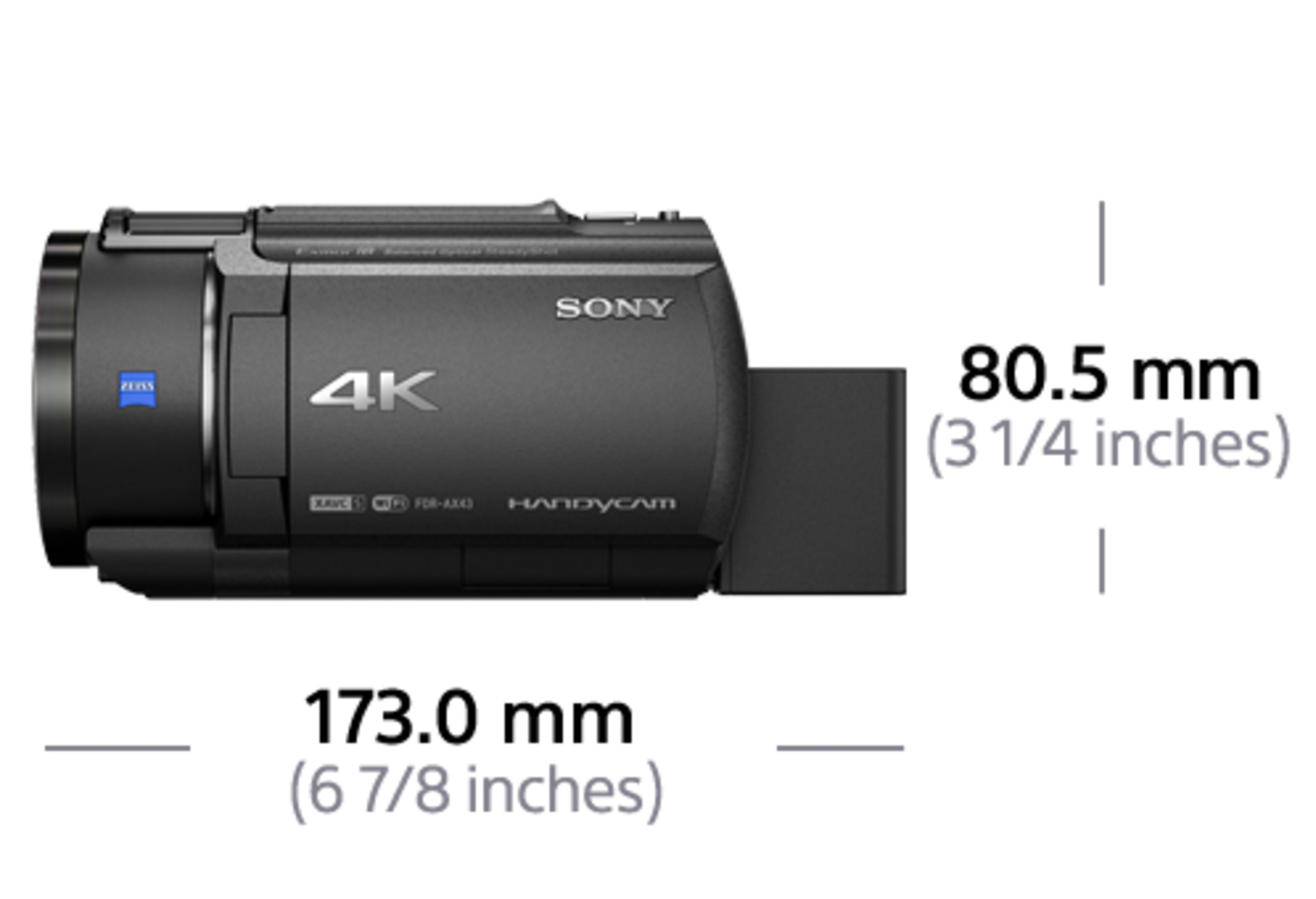 43 SONY 4K Zoom , 20xopt. Camcorder FDR-AX