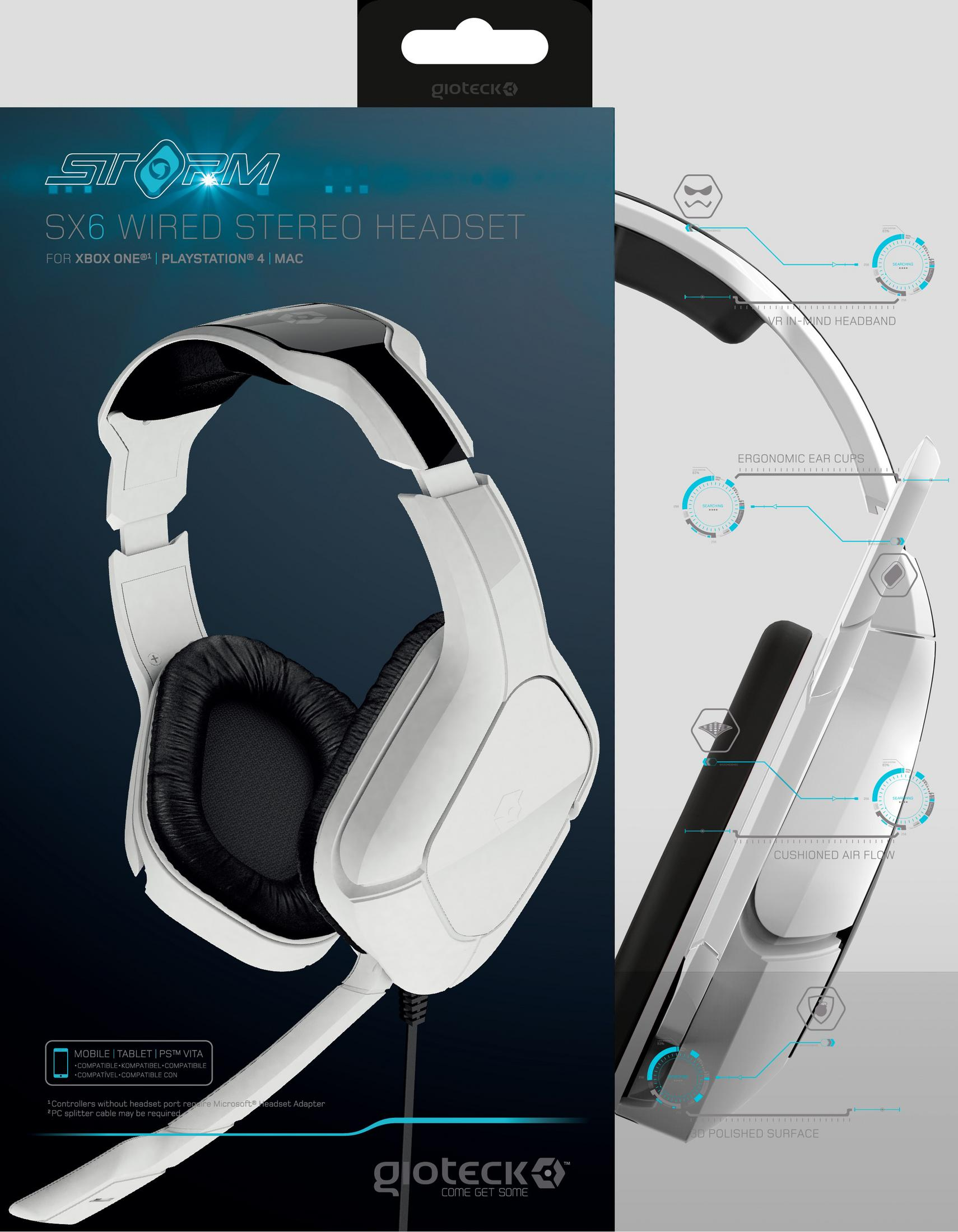 SUBSONIC SX6 STORM WIRED, Over-ear Weiß Headset Gaming