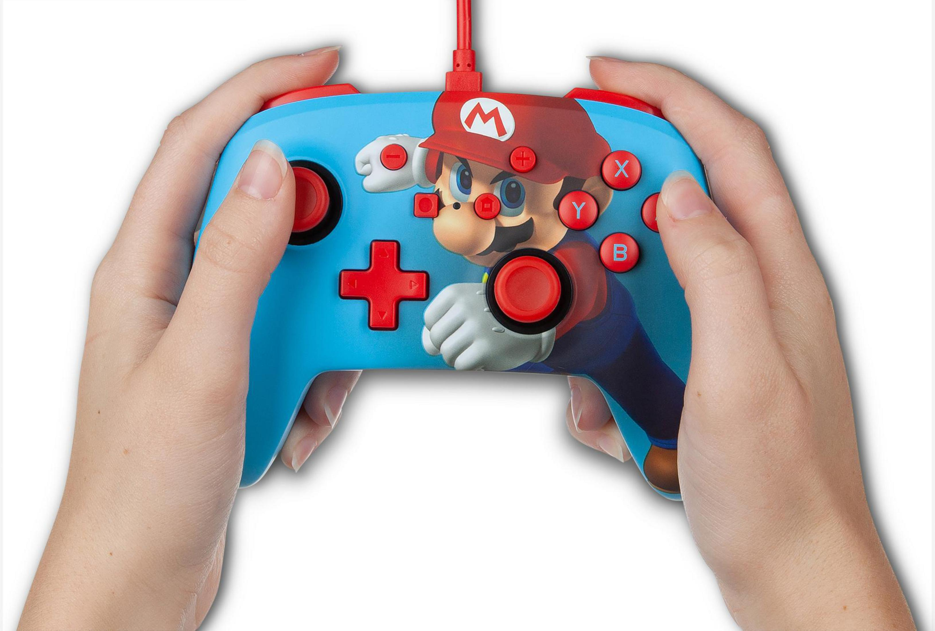 POWER A Controller Mario Controller Blau Punch