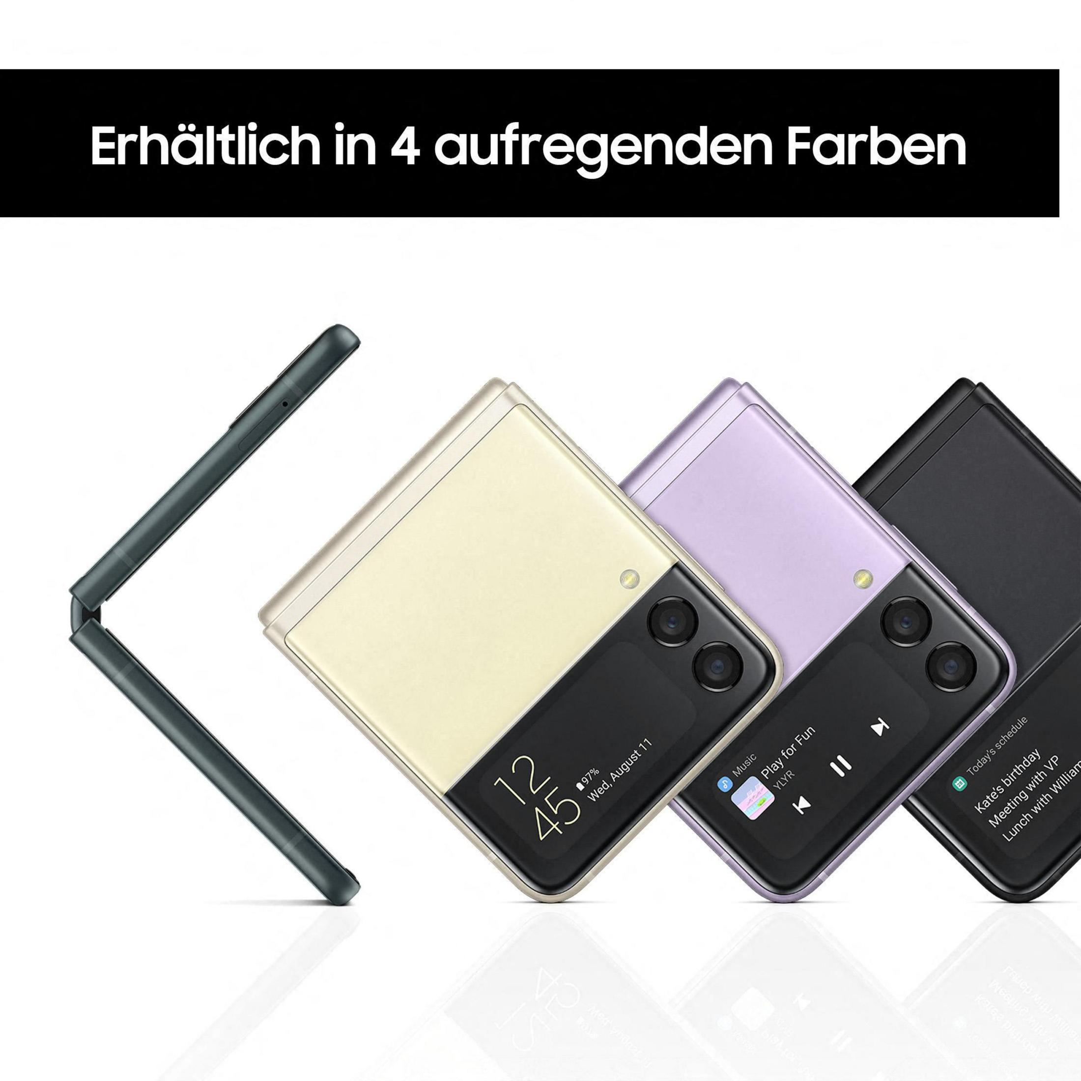 Vier opvouwbare smartphones in verschillende kleuren, met tekst bovenaan.