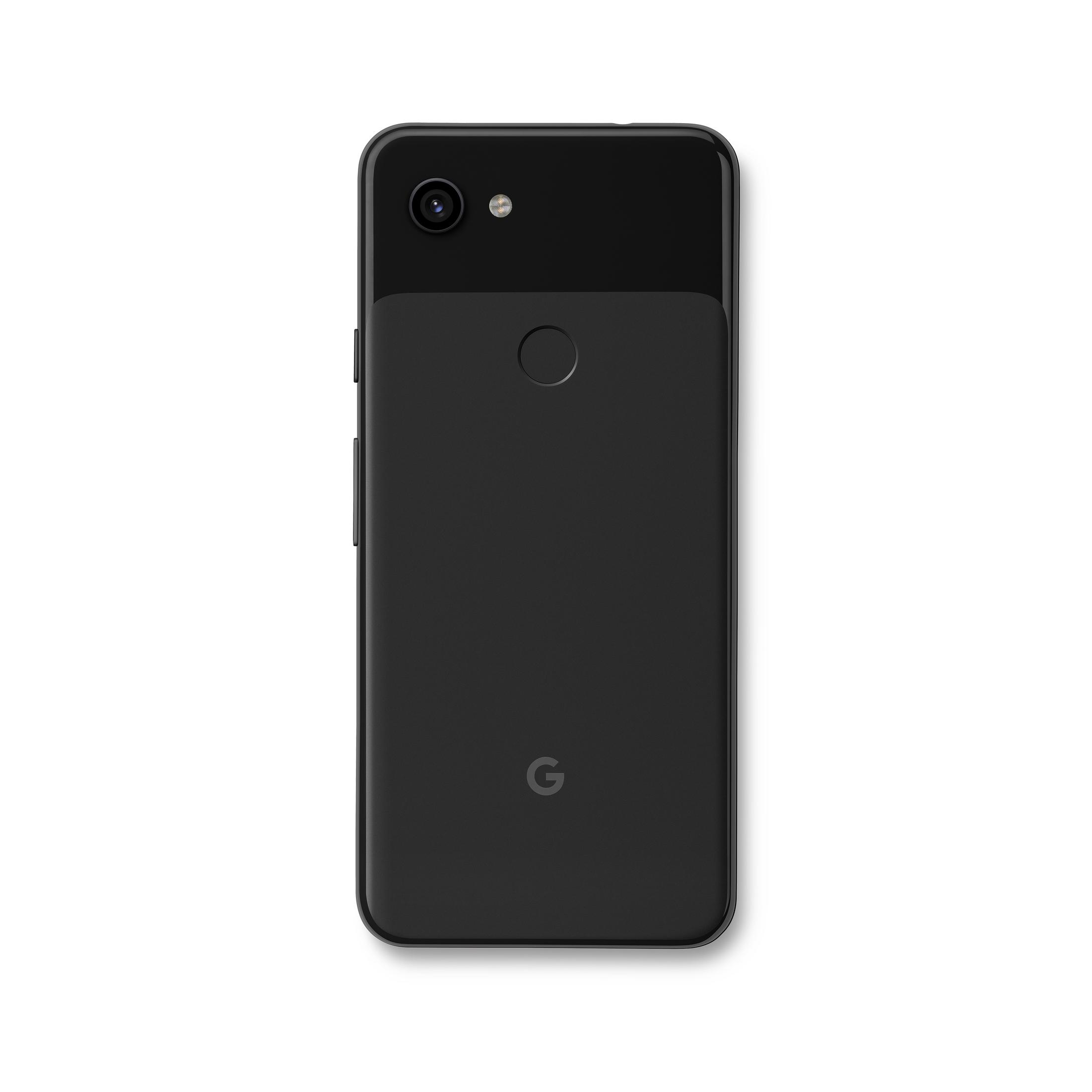 Schwarzes Smartphone mit Kamera und angebrachtem Rückcover.