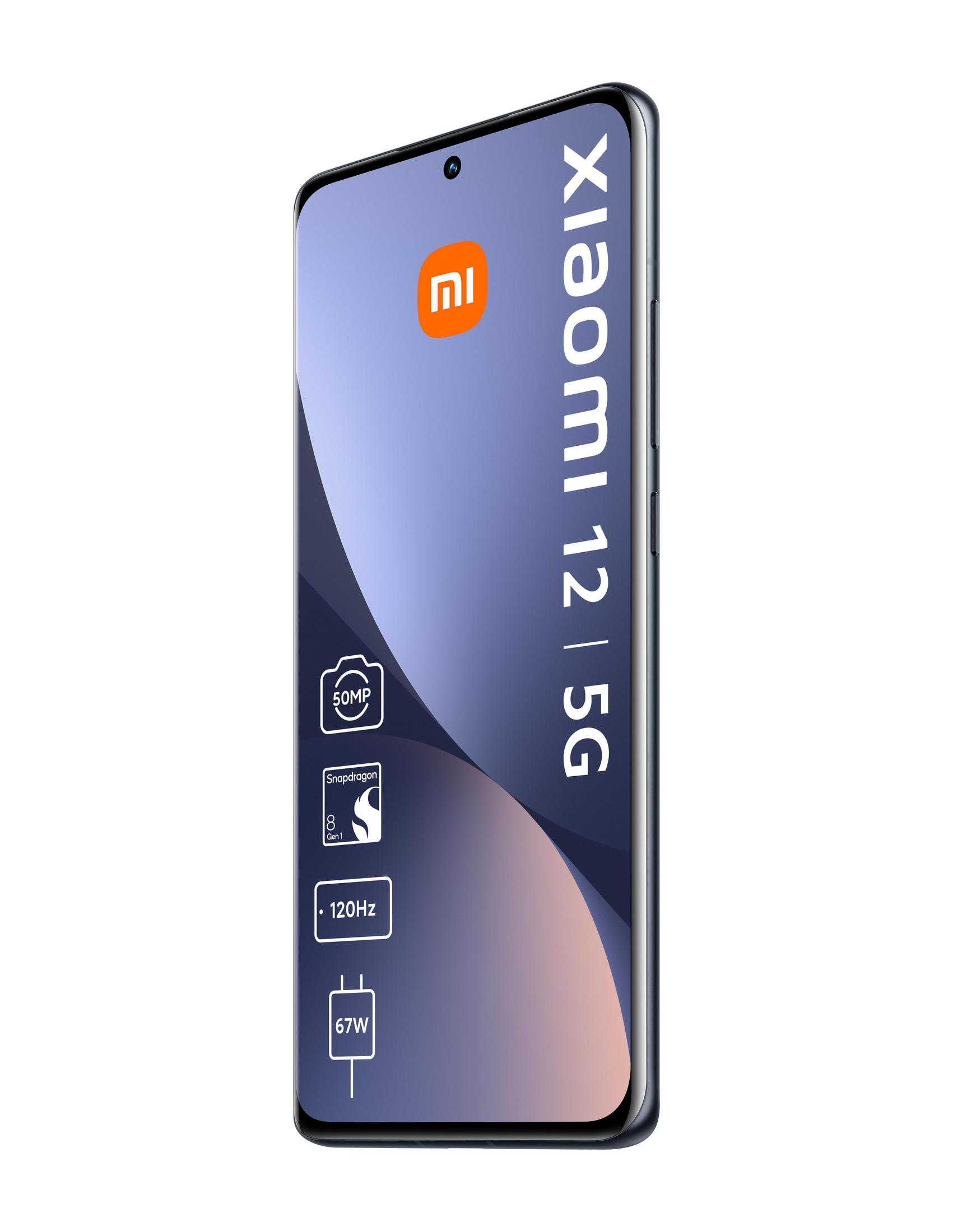 Czarny smartfon z kolorowym wyświetlaczem, widok z przodu. Marka to Xiaomi.