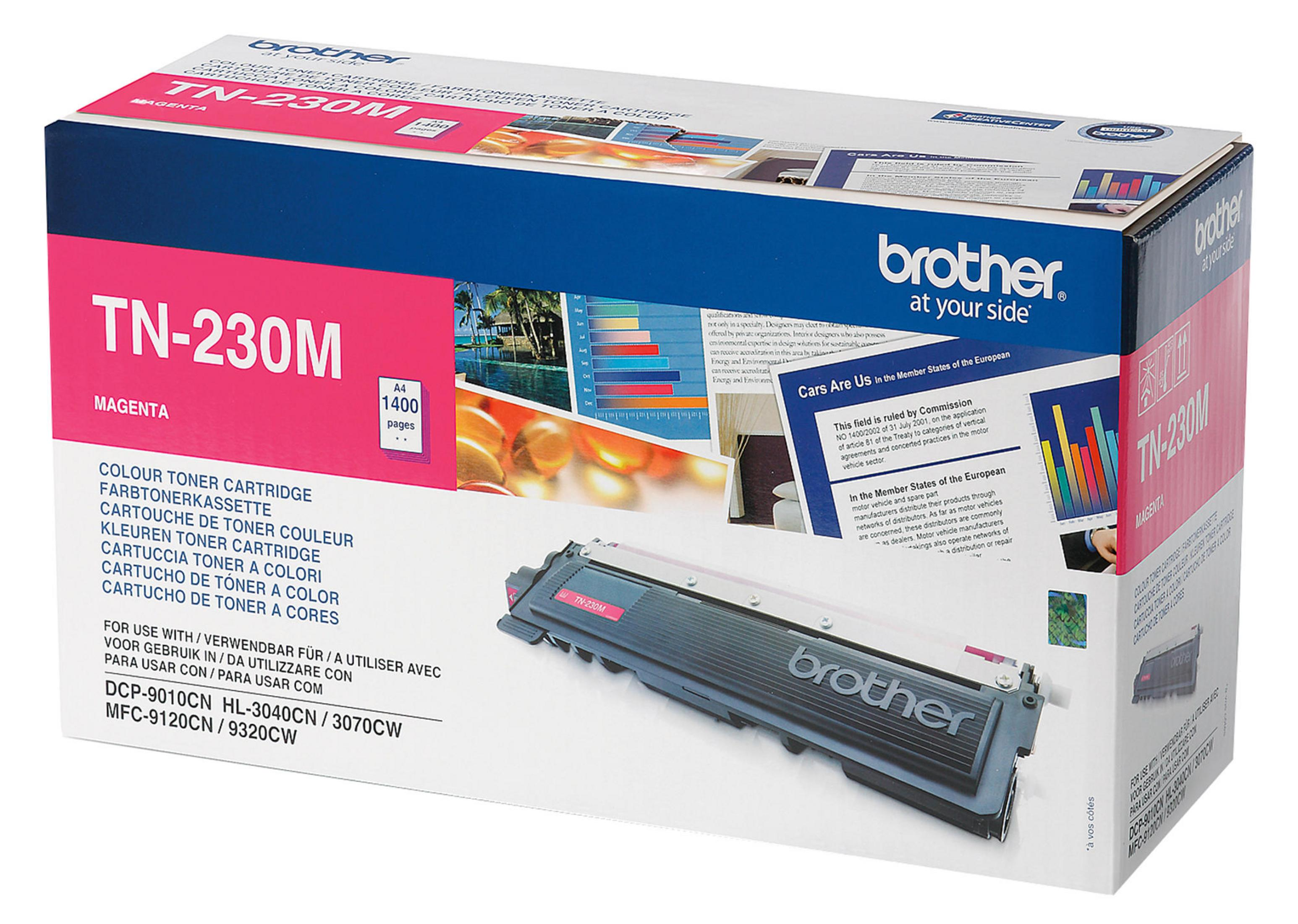 Pudełko z tonerem Brother TN-230M magenta.