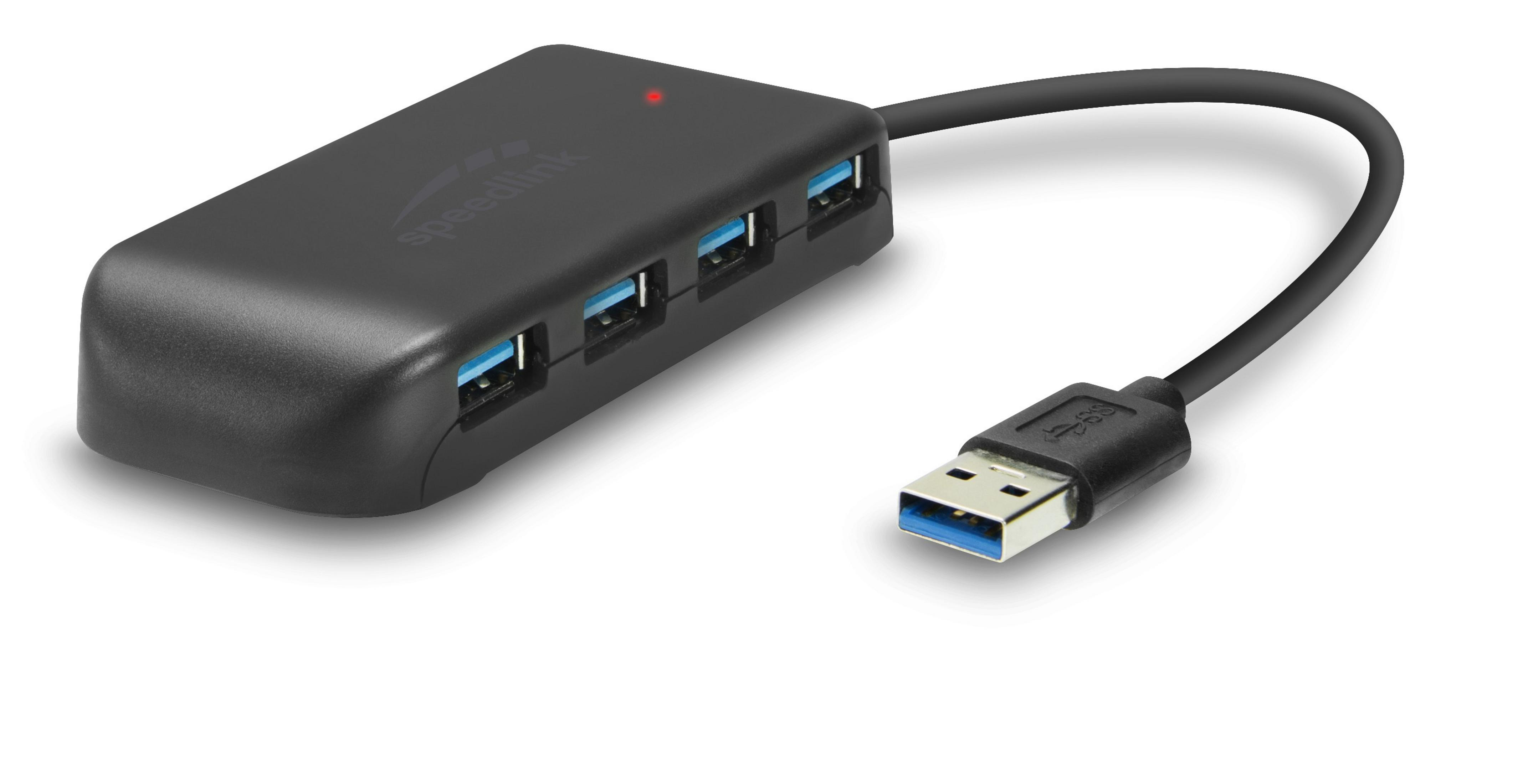 SPEEDLINK SL-140108-BK SNAPPY EVO USB USB Hub, USB 3.0, HUB 7-PORT Schwarz