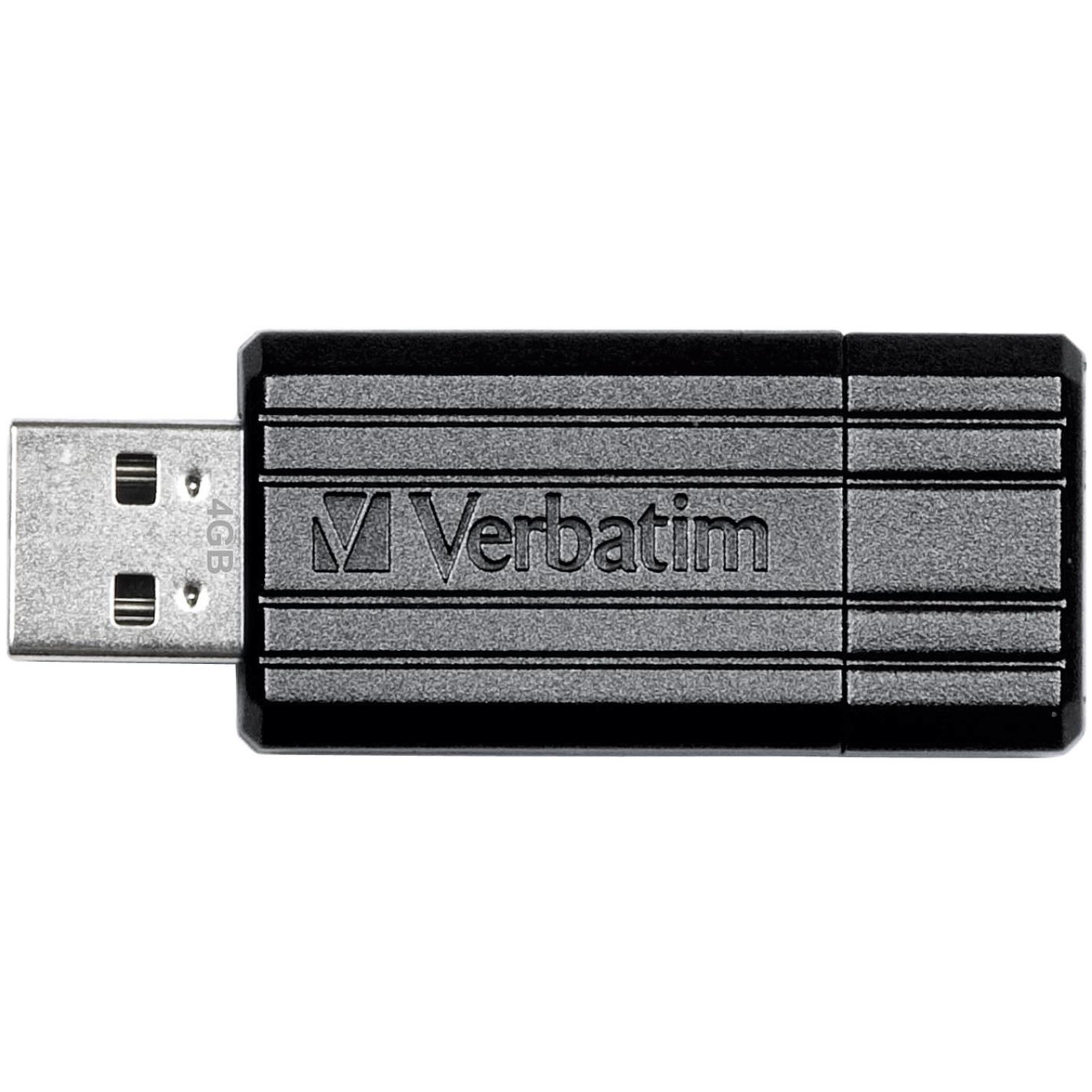 USB-Stick (Schwarz, 49062 8GB DRIVE STRIPE PIN 2.0 GB) USB VERBATIM 8