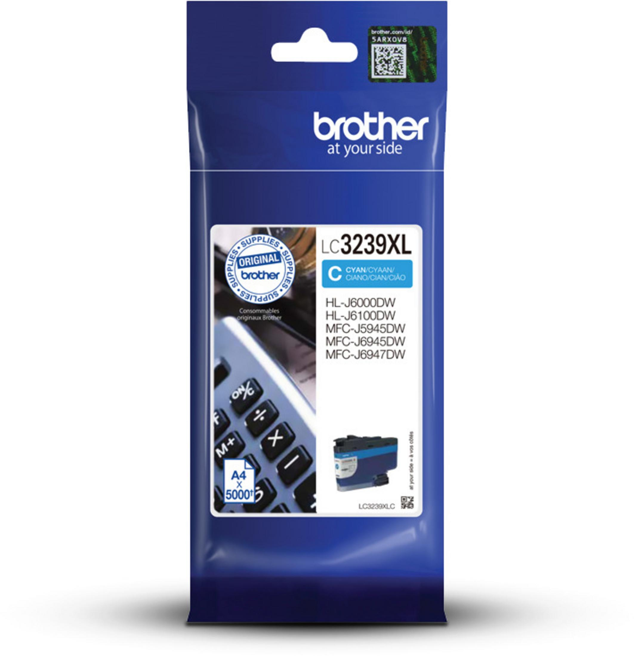 Opakowanie wkładu atramentowego. Opakowanie jest niebiesko-białe z logo Brother.