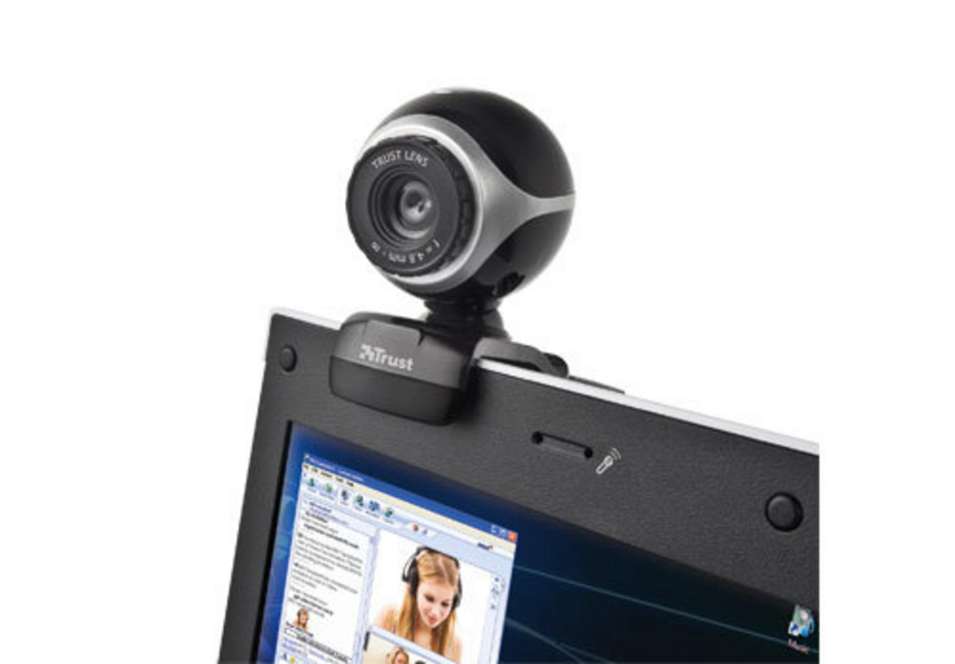 17003 EXIS Webcam TRUST BLACK/SILVER WEBCAM