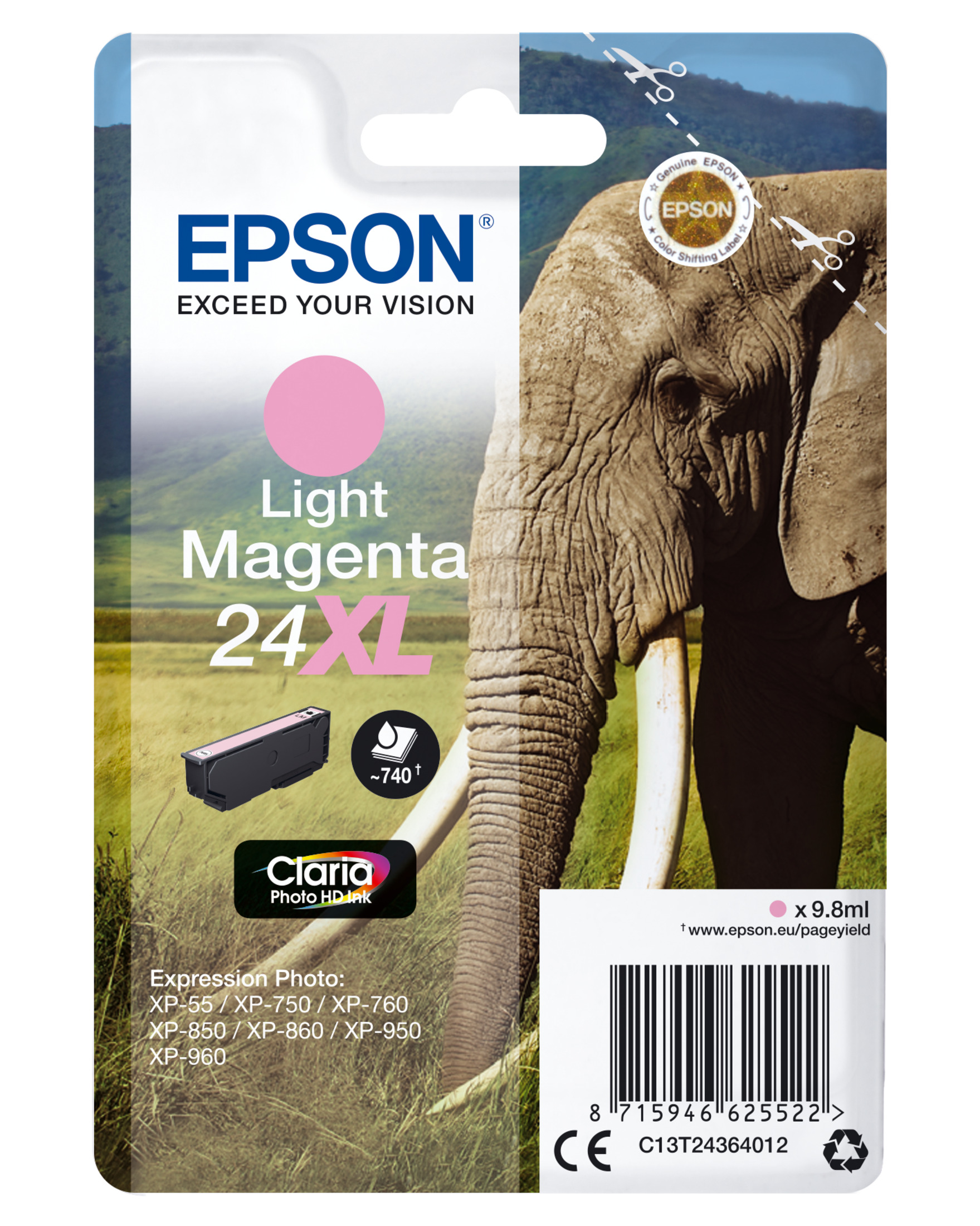 Tinte (C13T24364012) magenta EPSON photo 24XL