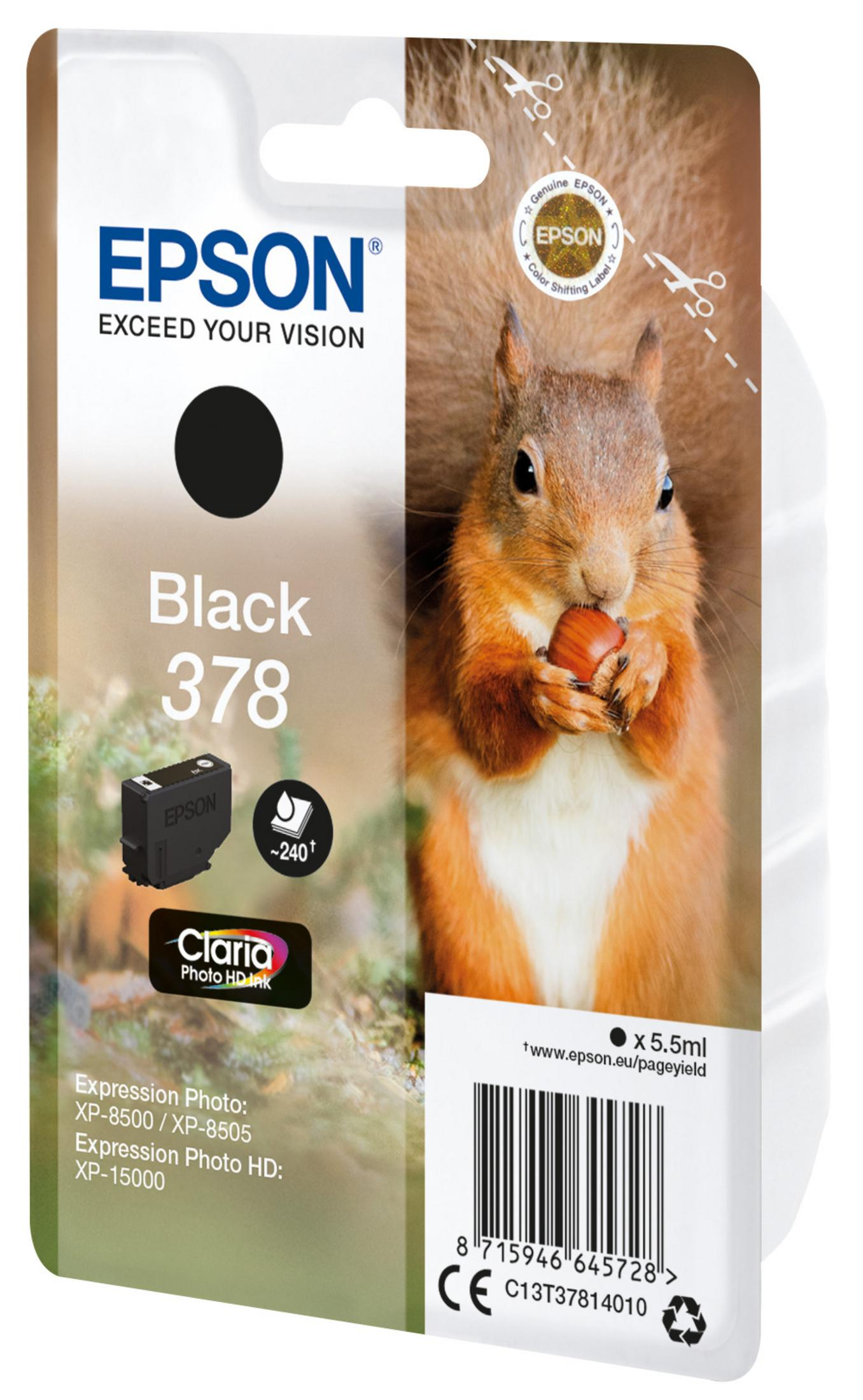 378 EPSON (C13T37814010) schwarz Tinte