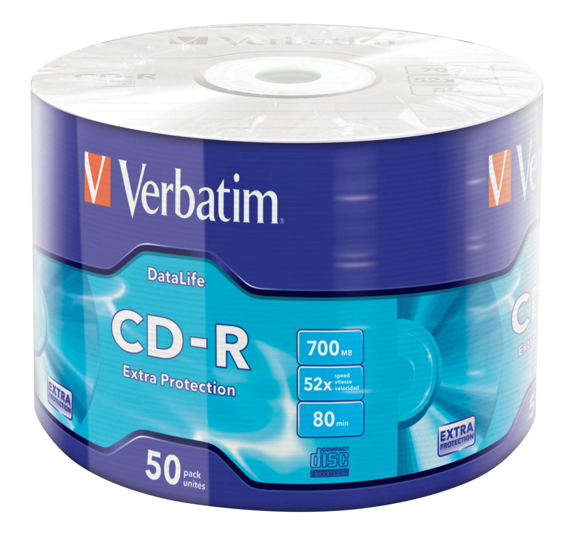 CD-R PROTECTION VERBATIM EXTRA 43787 50ER 52X Rohling