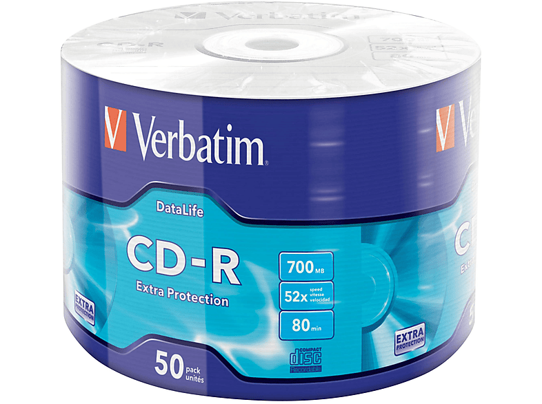 VERBATIM 43787 CD-R 50ER PROTECTION Rohling 52X EXTRA