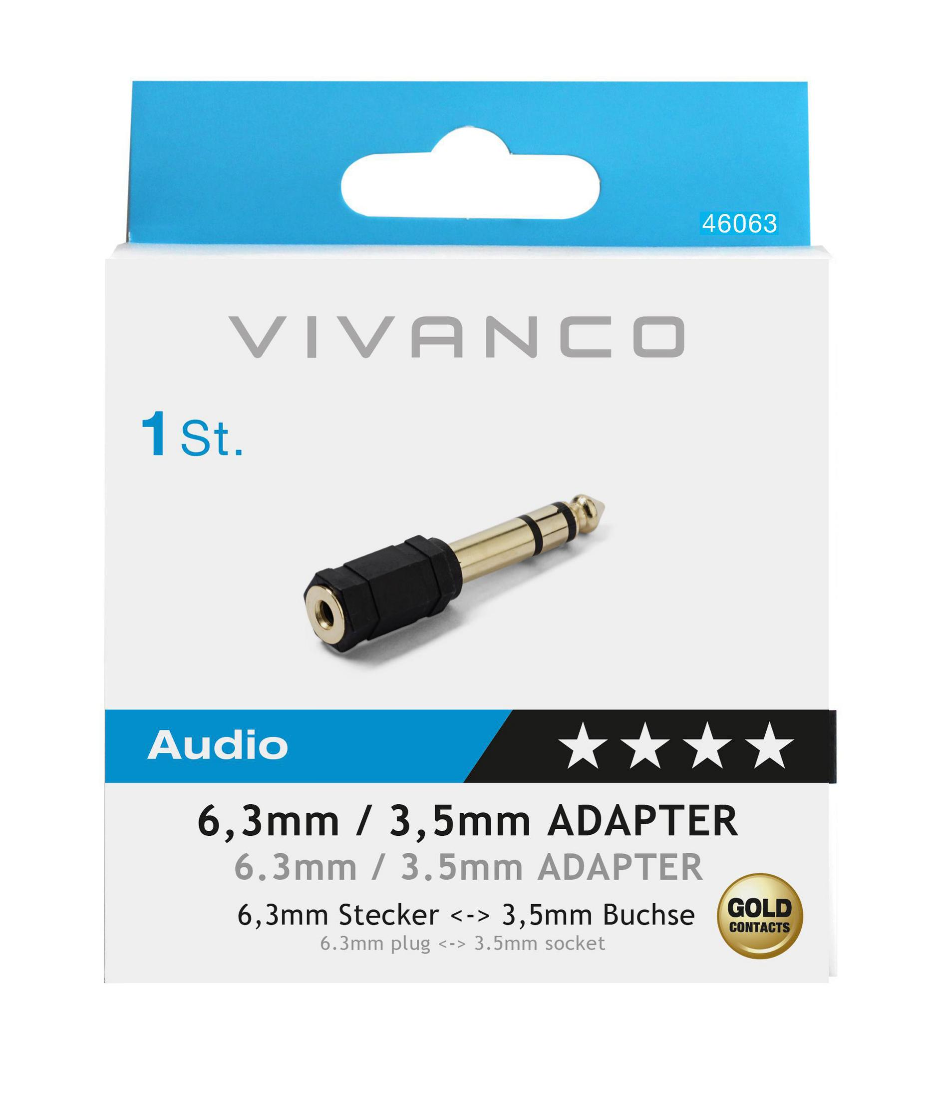 VIVANCO 46063, Klinken Adapter