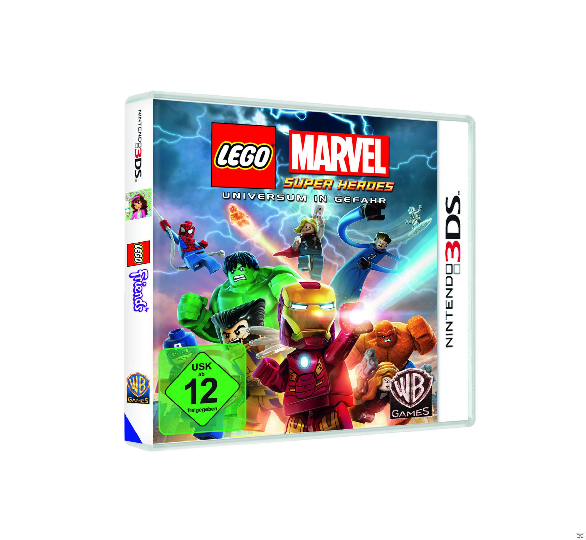 Lego Marvel Super Heroes Spielhülle für Nintendo 3DS, verschiedene Charaktere.
