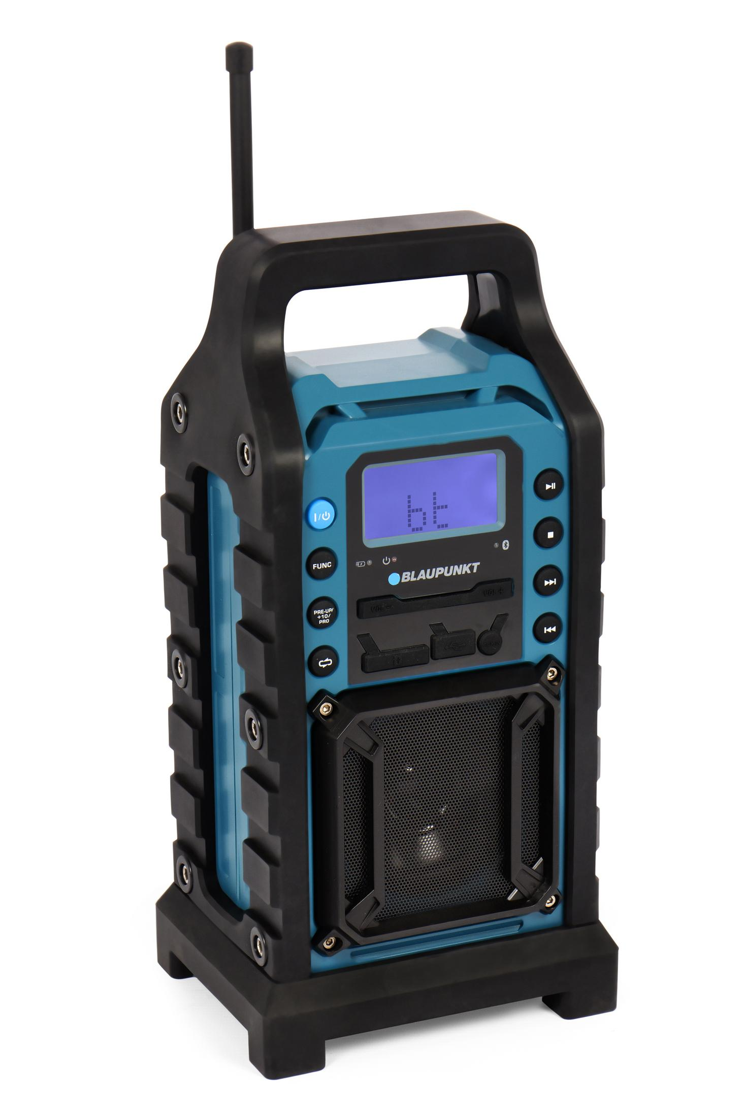 FM, Bluetooth, 10 BLAUPUNKT PLL Baustellenradio Tuner, Schwarz/Blau | Baustellenradio, BSR